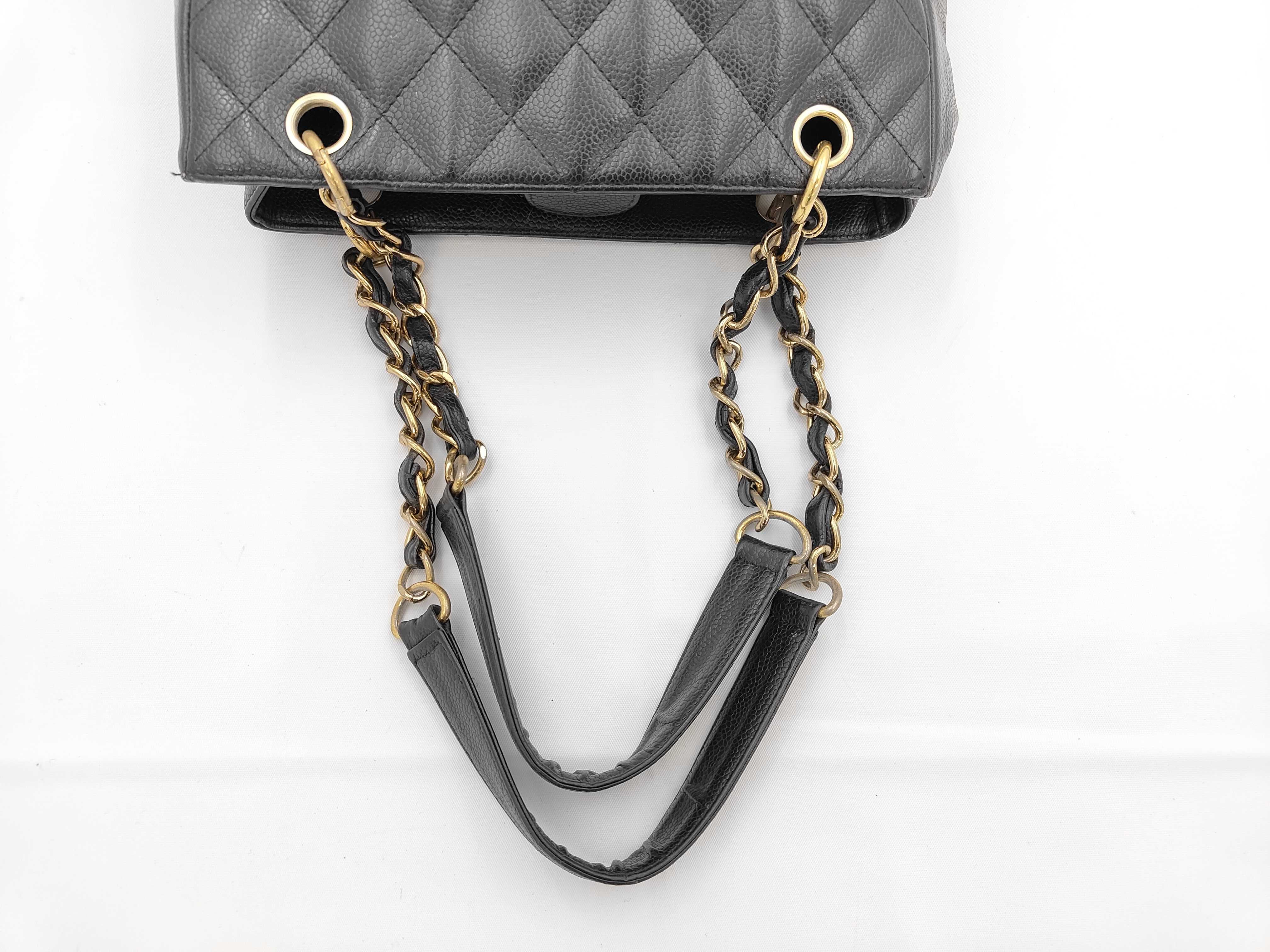 Coco Mark Large Coco Chain Tote Bag Handbag Caviar Skin Seal Handbag — view 3