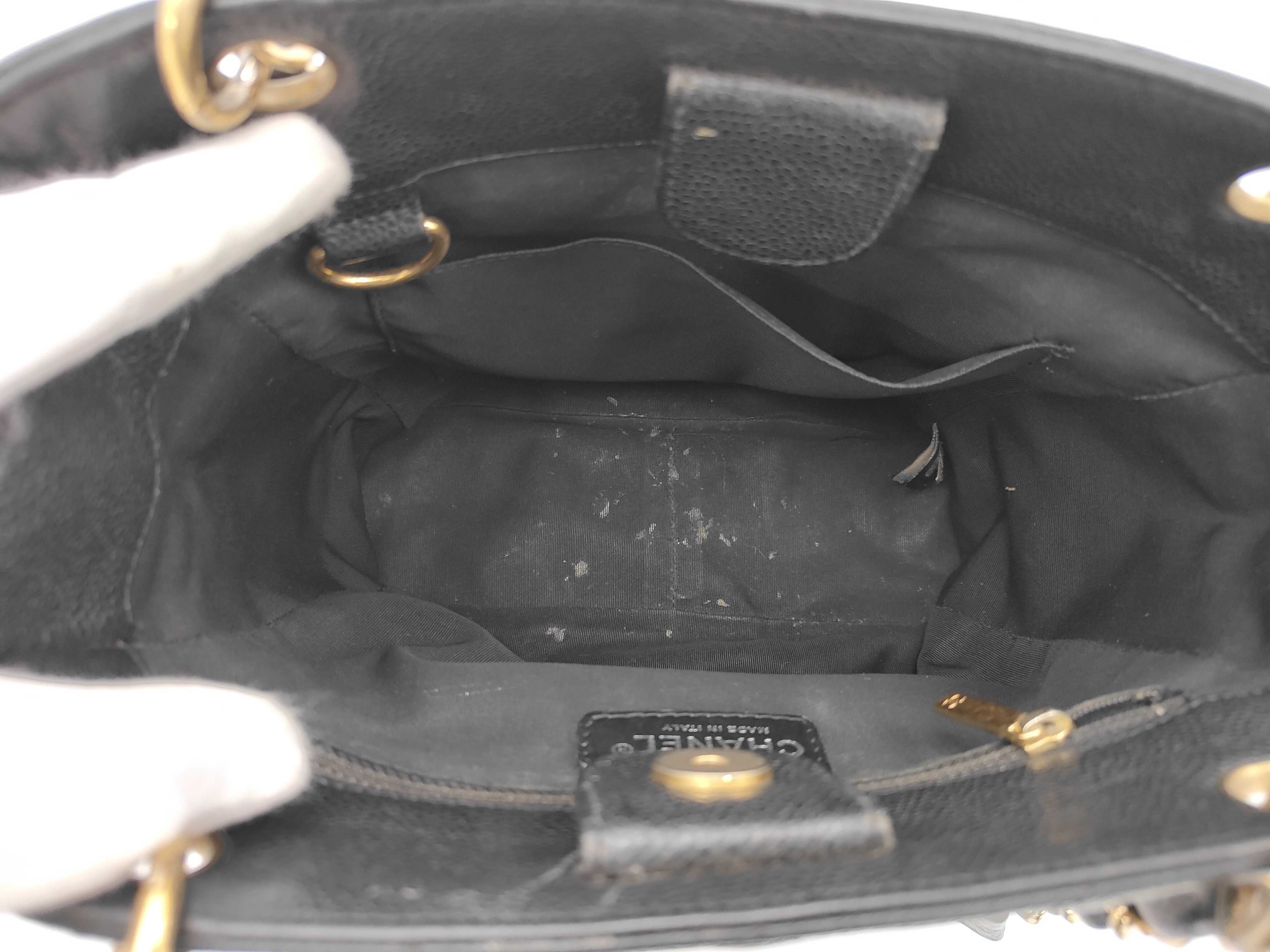 Coco Mark Large Coco Chain Tote Bag Handbag Caviar Skin Seal Handbag — view 8