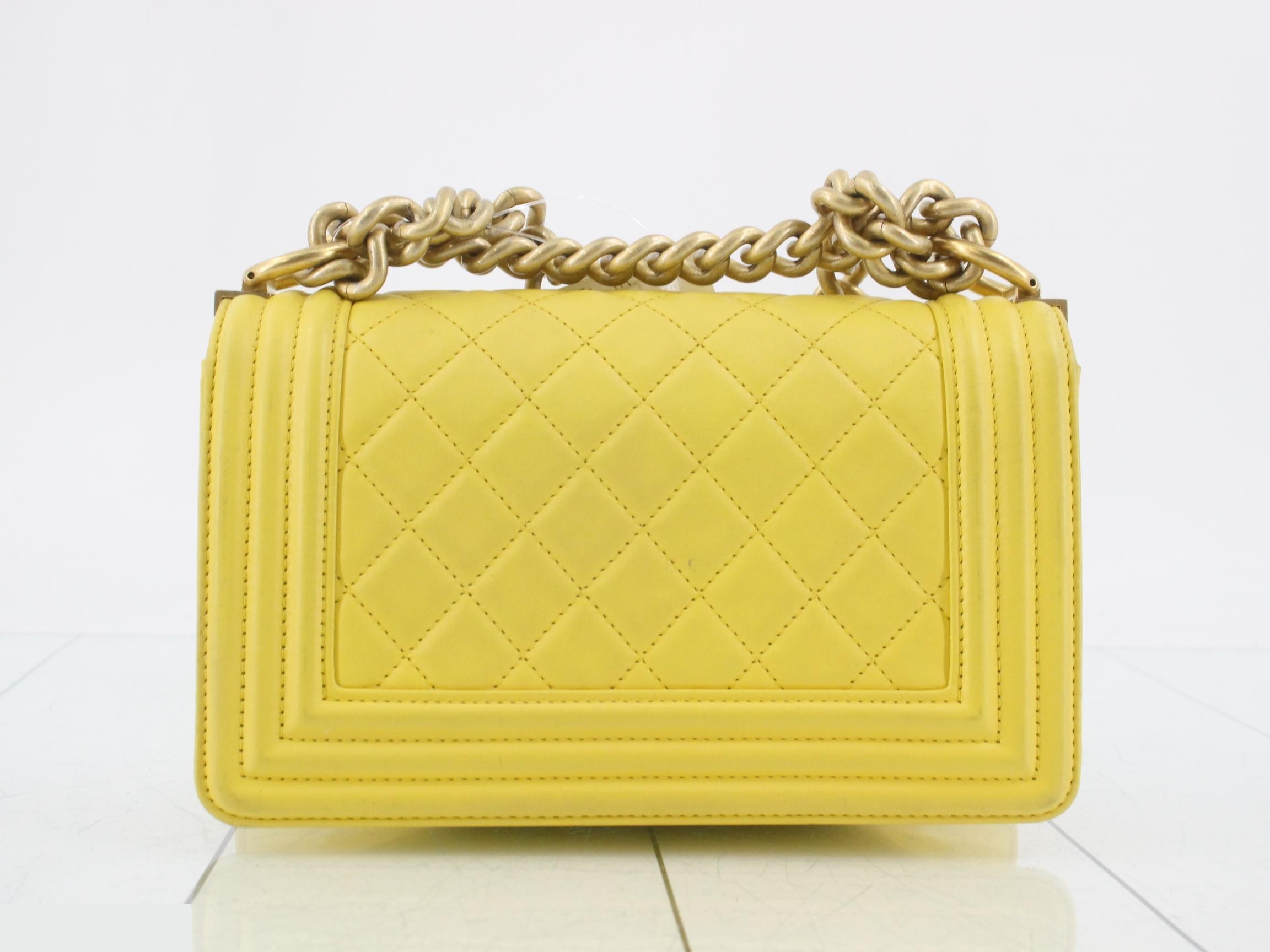 Boy Chanel Lambskin Shoulder Bag with Seal Card — view 2