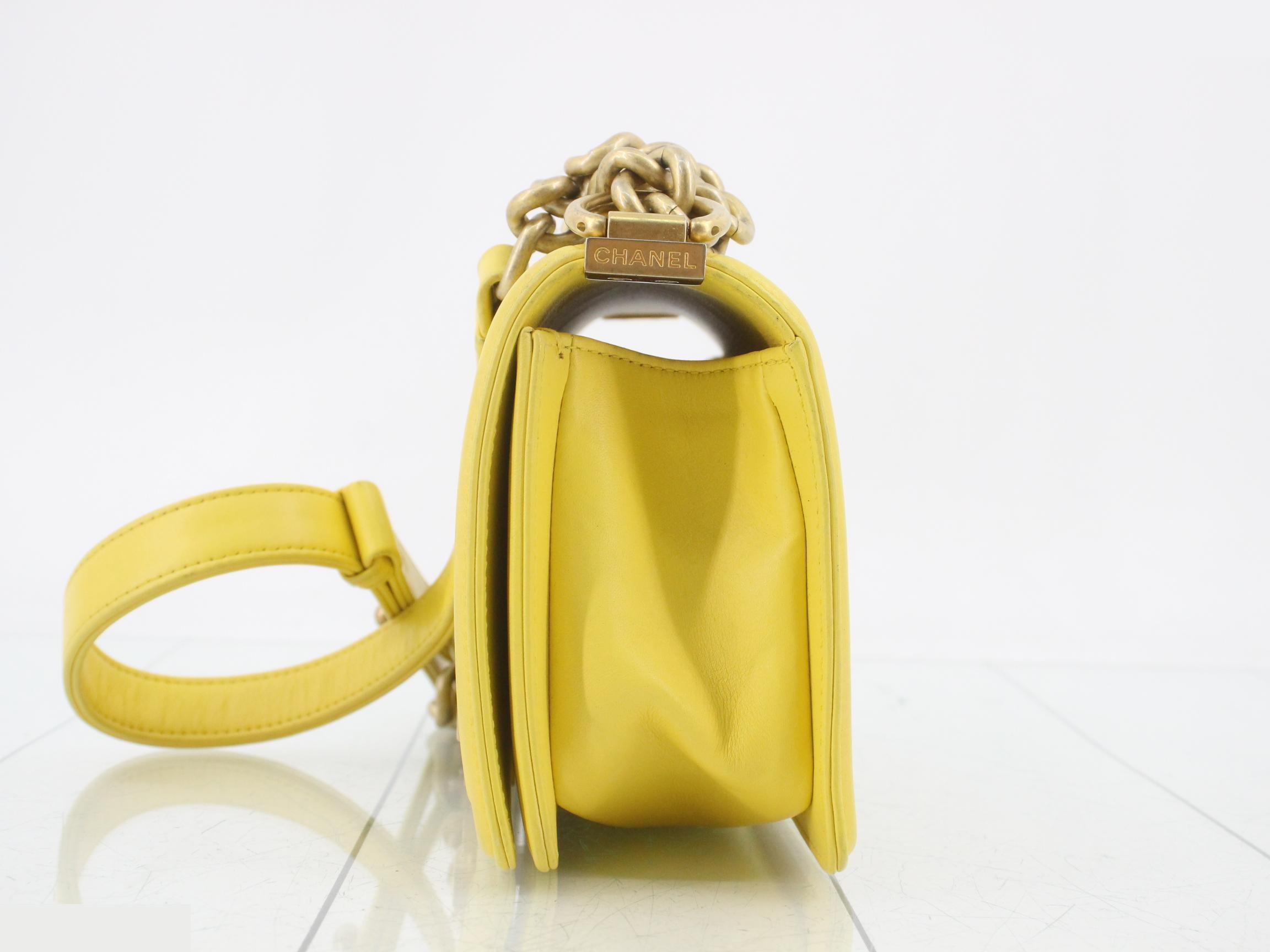 Boy Chanel Lambskin Shoulder Bag with Seal Card — view 3