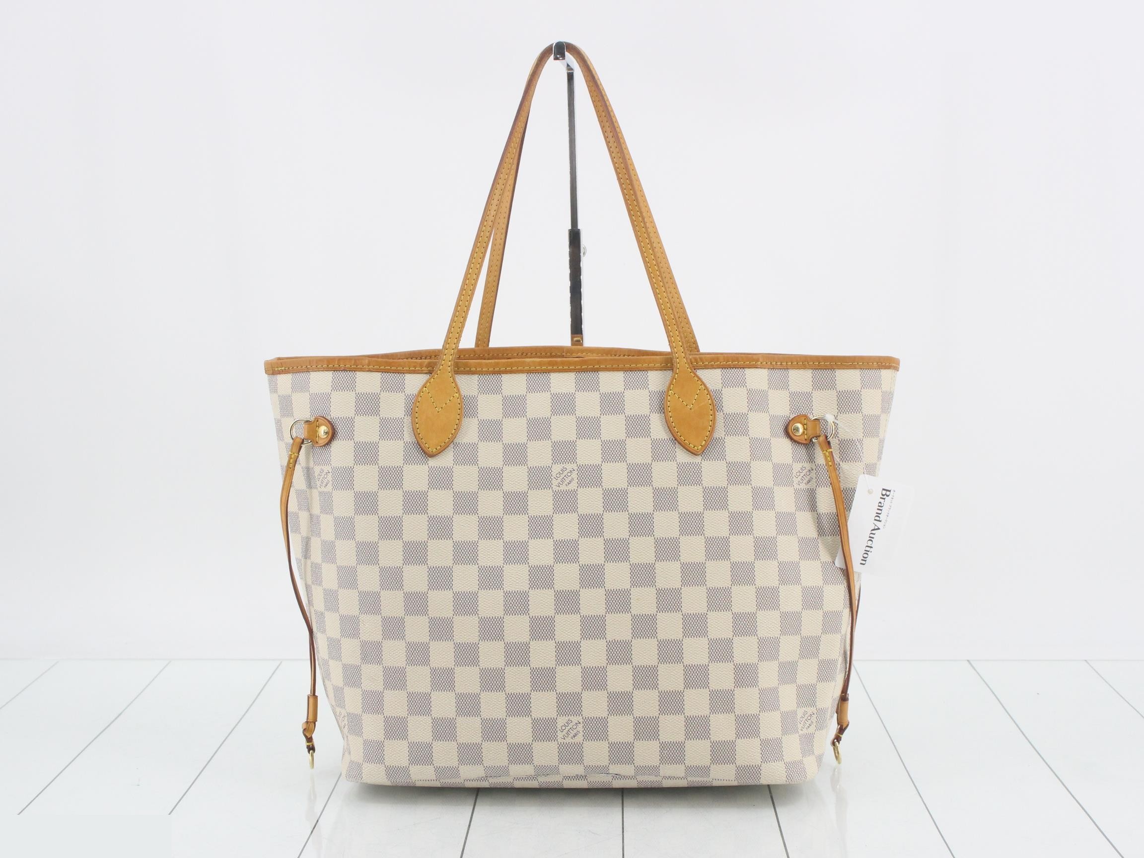 Damier Azur Neverfull MM Tote Bag with Pouch — view 2