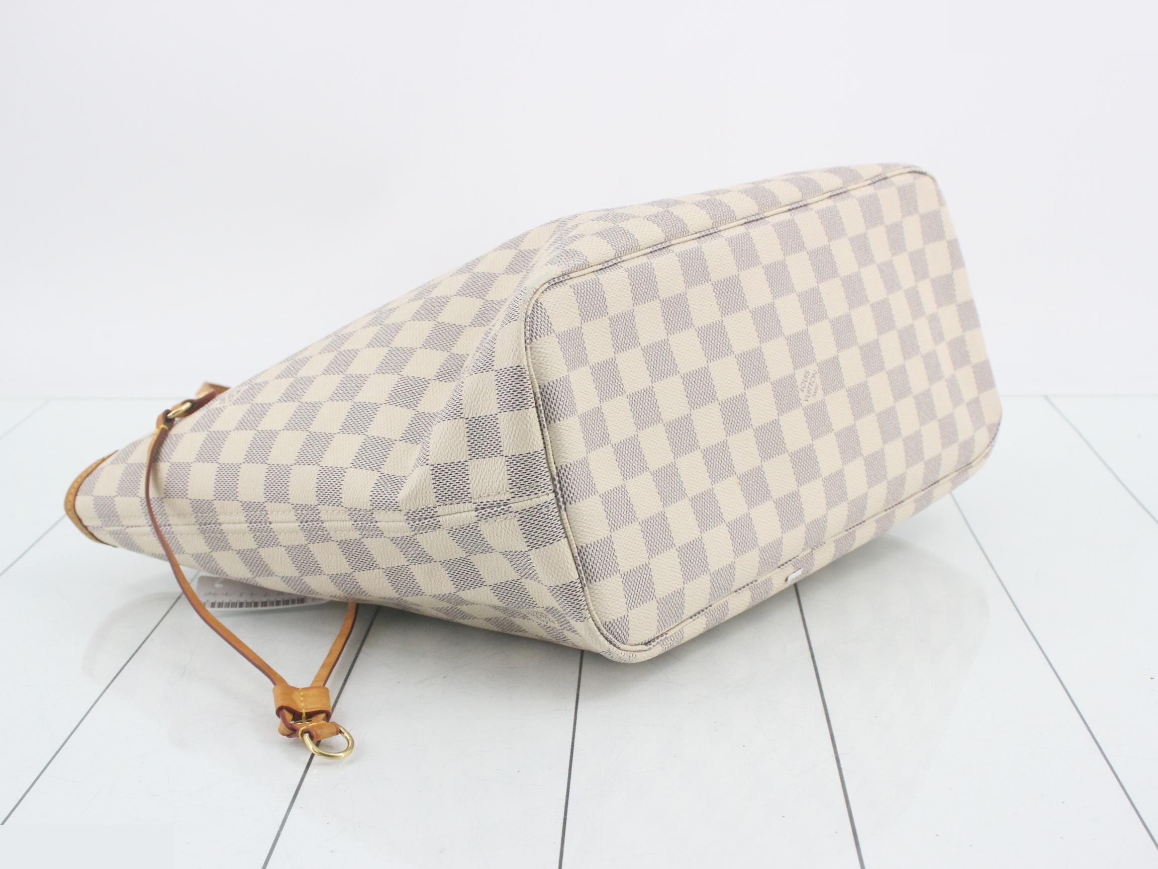 Damier Azur Neverfull MM Tote Bag with Pouch — view 5