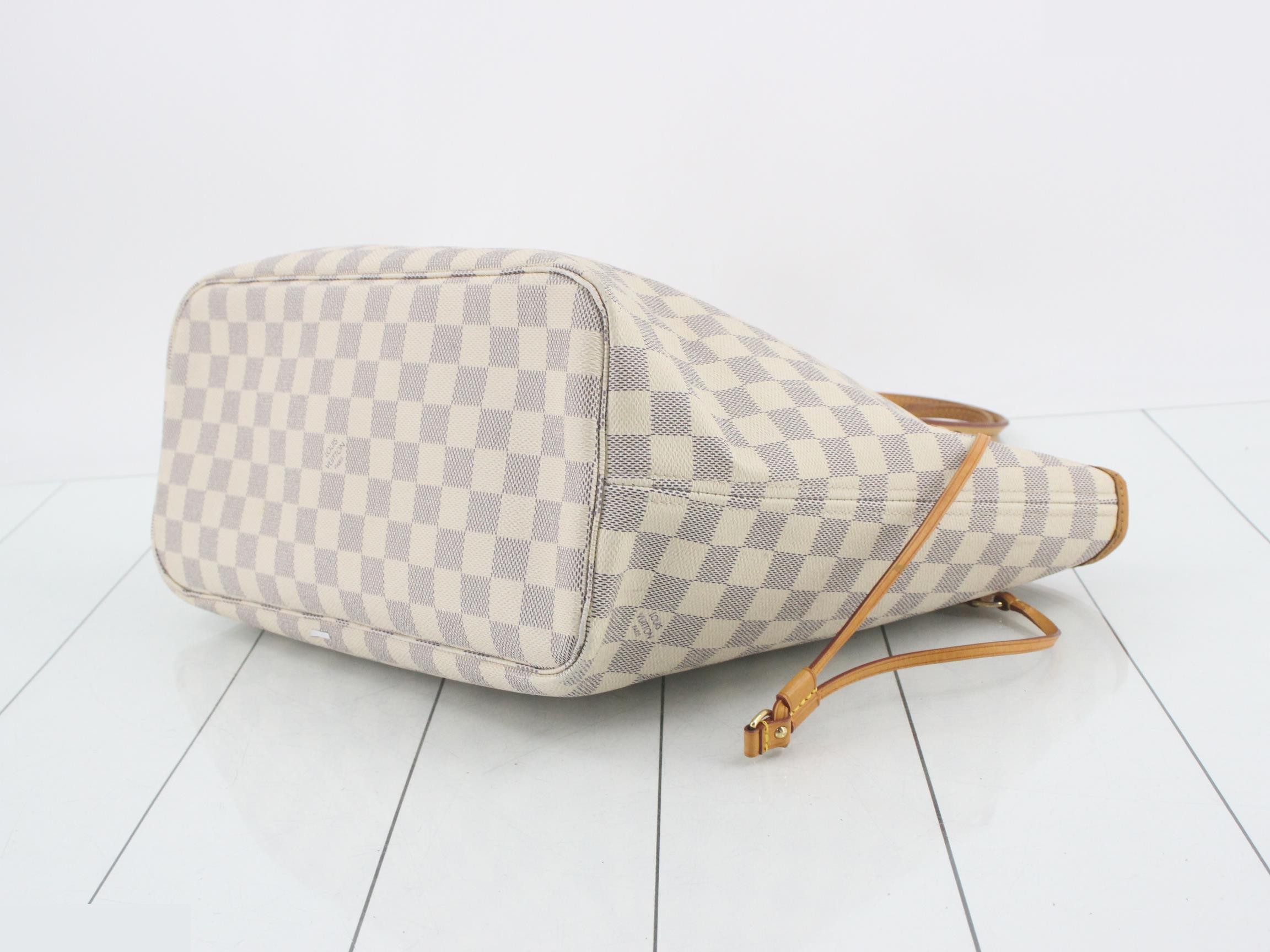 Damier Azur Neverfull MM Tote Bag with Pouch — view 6