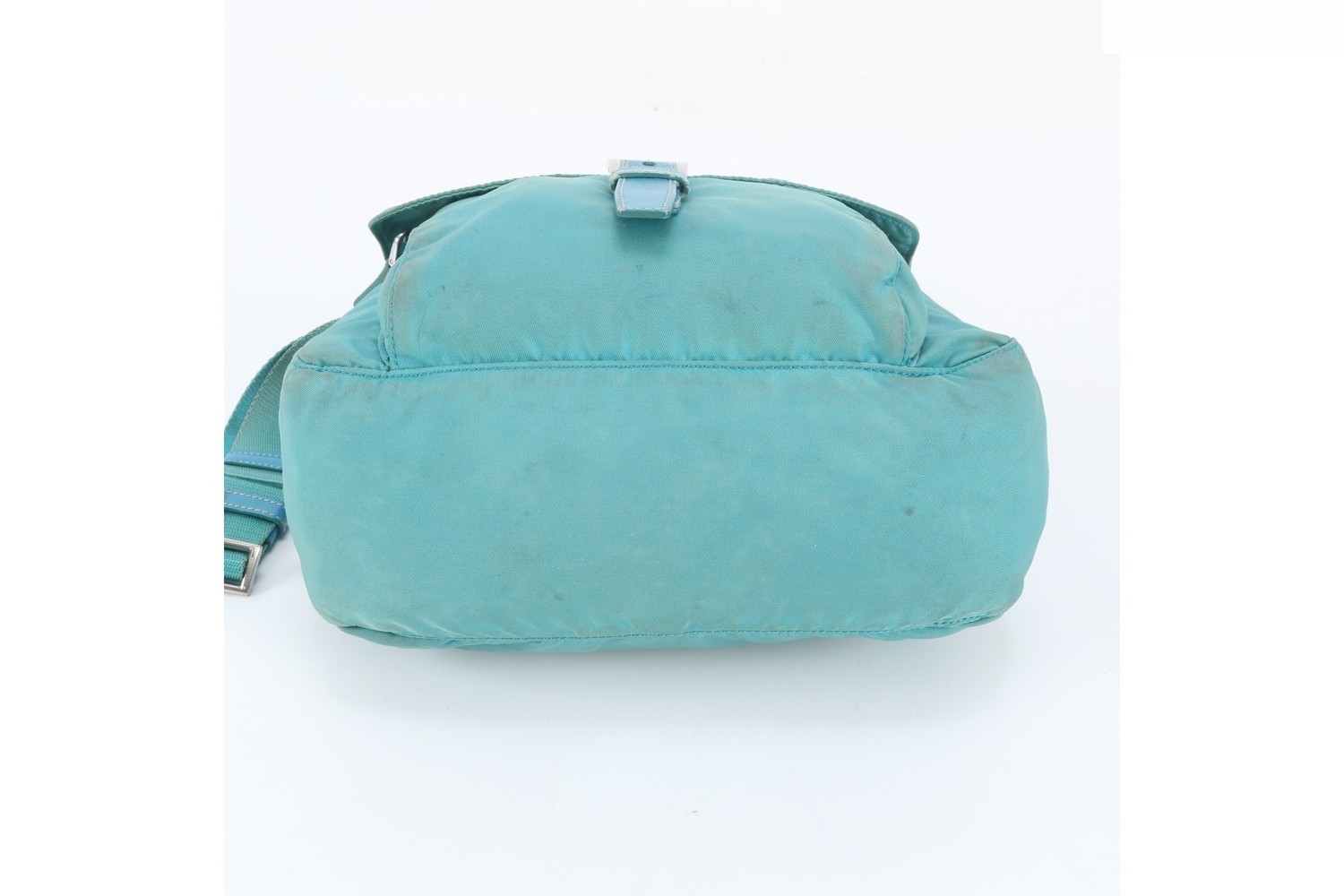 Tessuto Nylon Triangle Logo Leather Shoulder Bag (Crossbody) — view 6