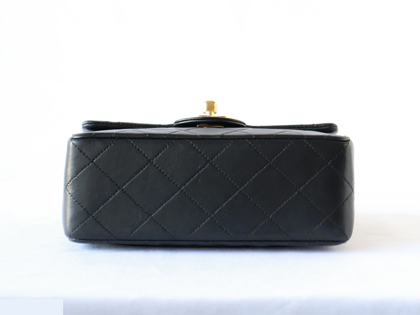 Mini Matelassé 17 Lambskin Chain Shoulder Bag, Black — view 5