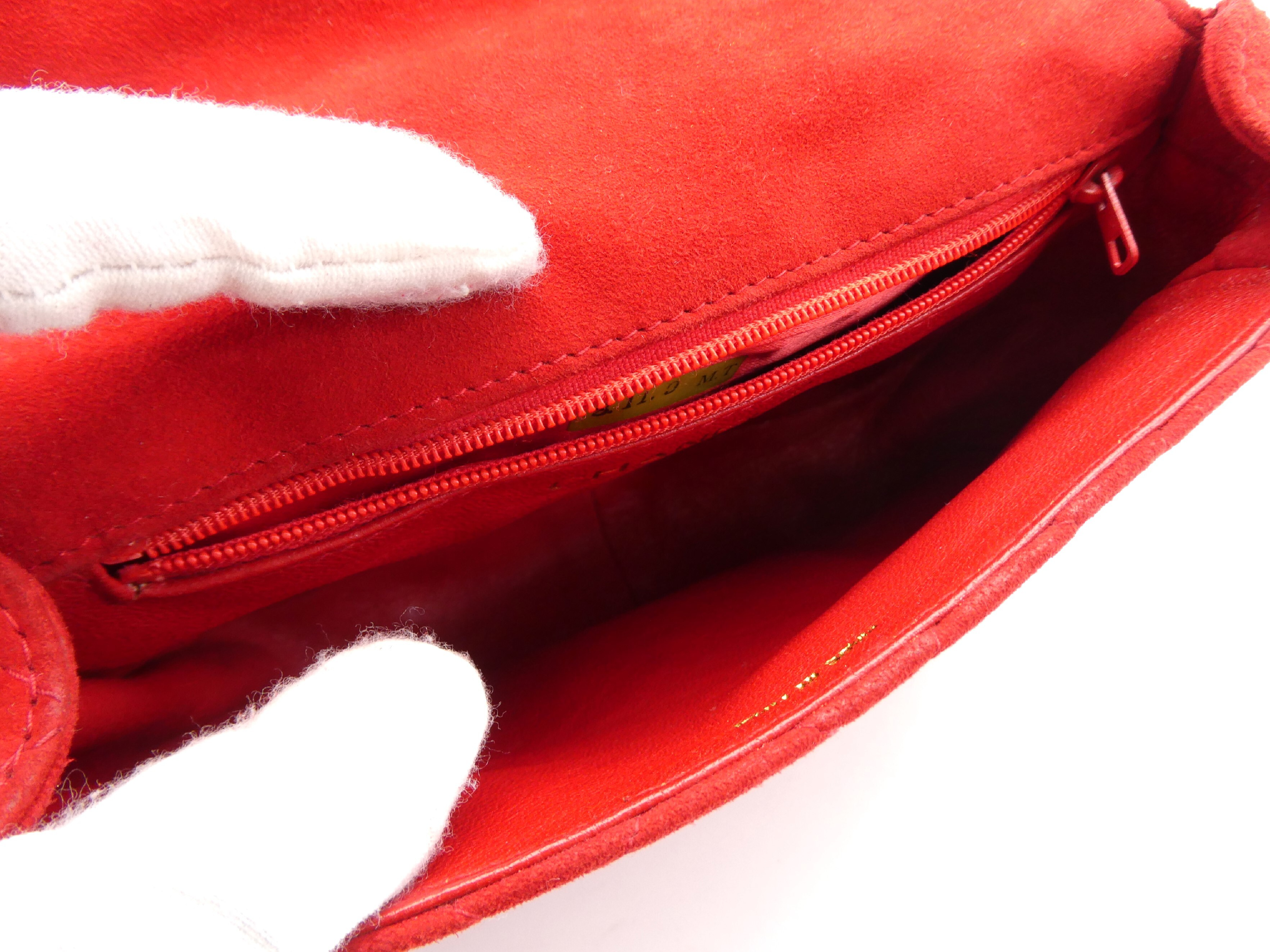 Matelassé Suede Fringe 6-Chain Shoulder Bag — view 7