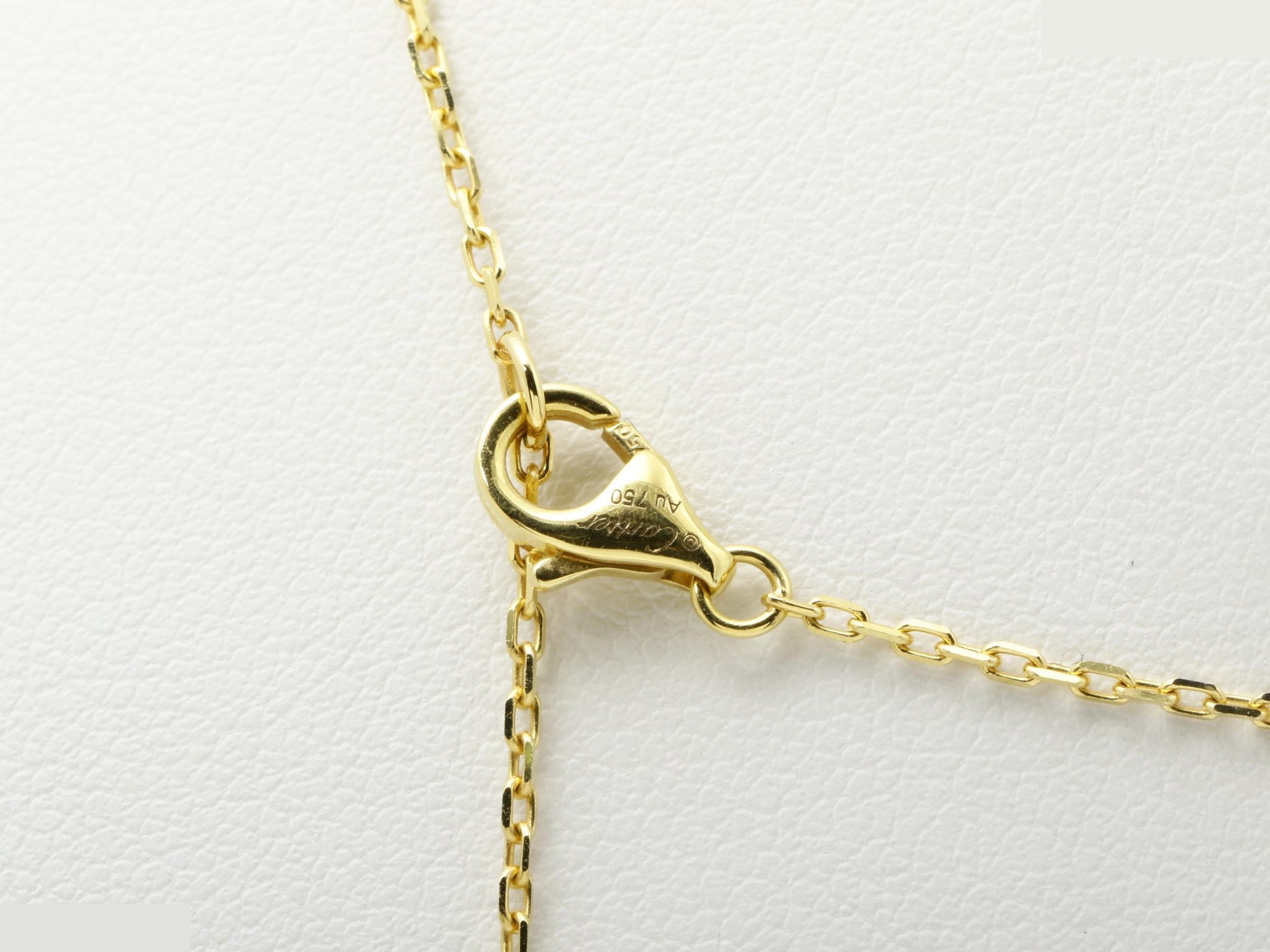 Damour Necklace Pendant, 1PD, 750YG, 2.8g, approx. 41cm — view 5