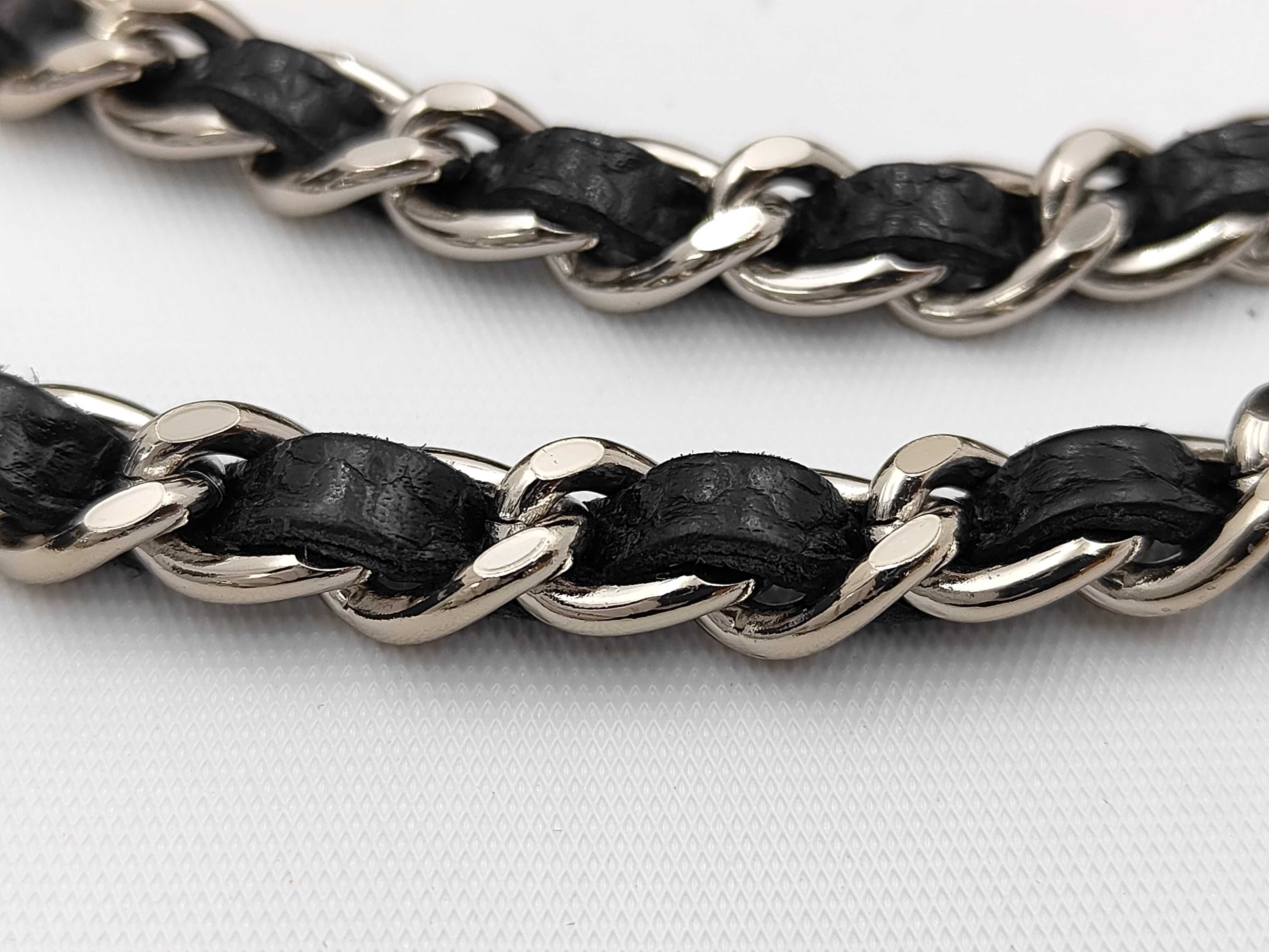 Caviar Skin Chain Wallet Chain Shoulder Bag Black (Serial Number 15) — view 4