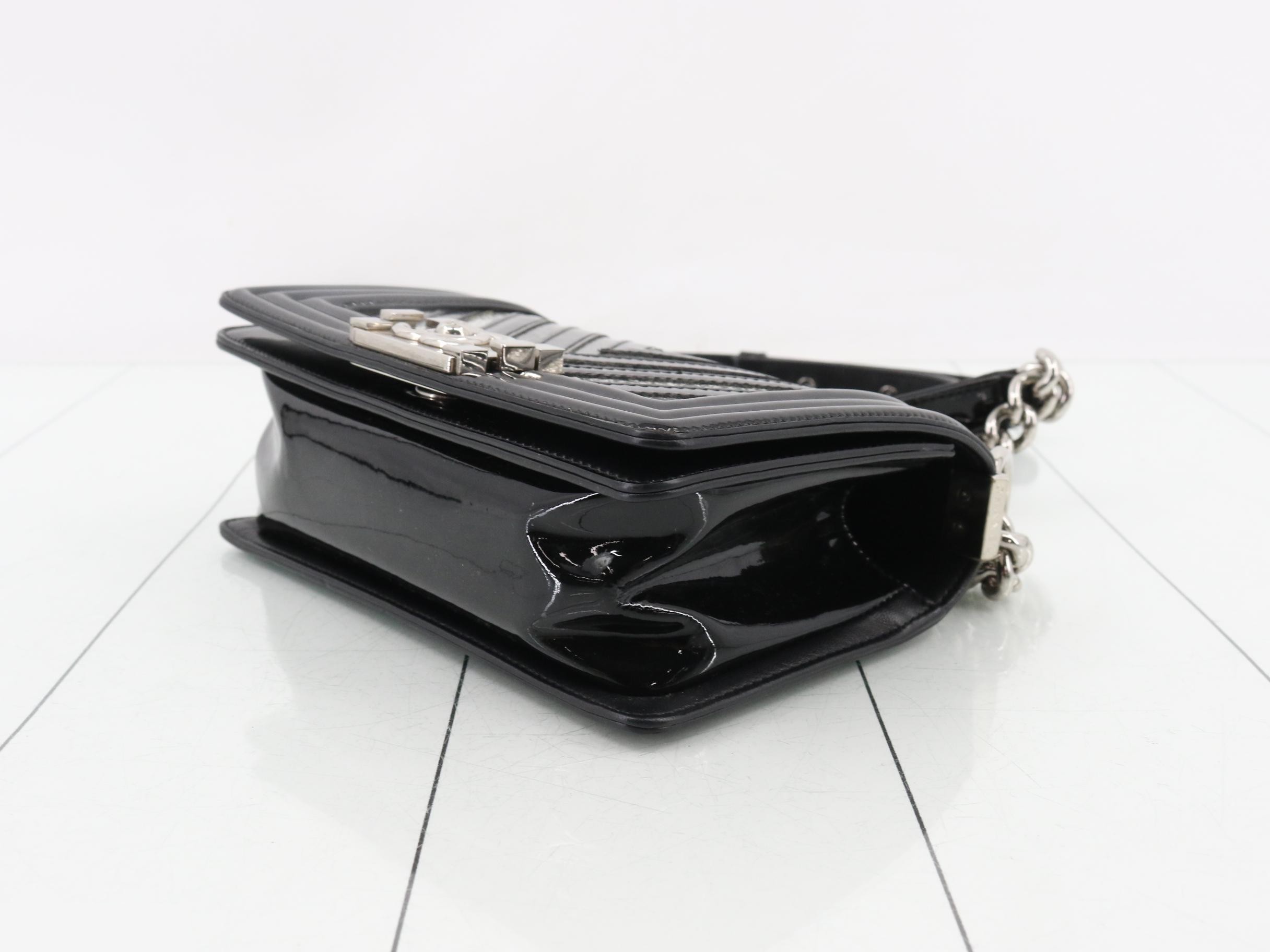 Boy Chanel Enamel V-Stitch Chain Shoulder Bag — view 6