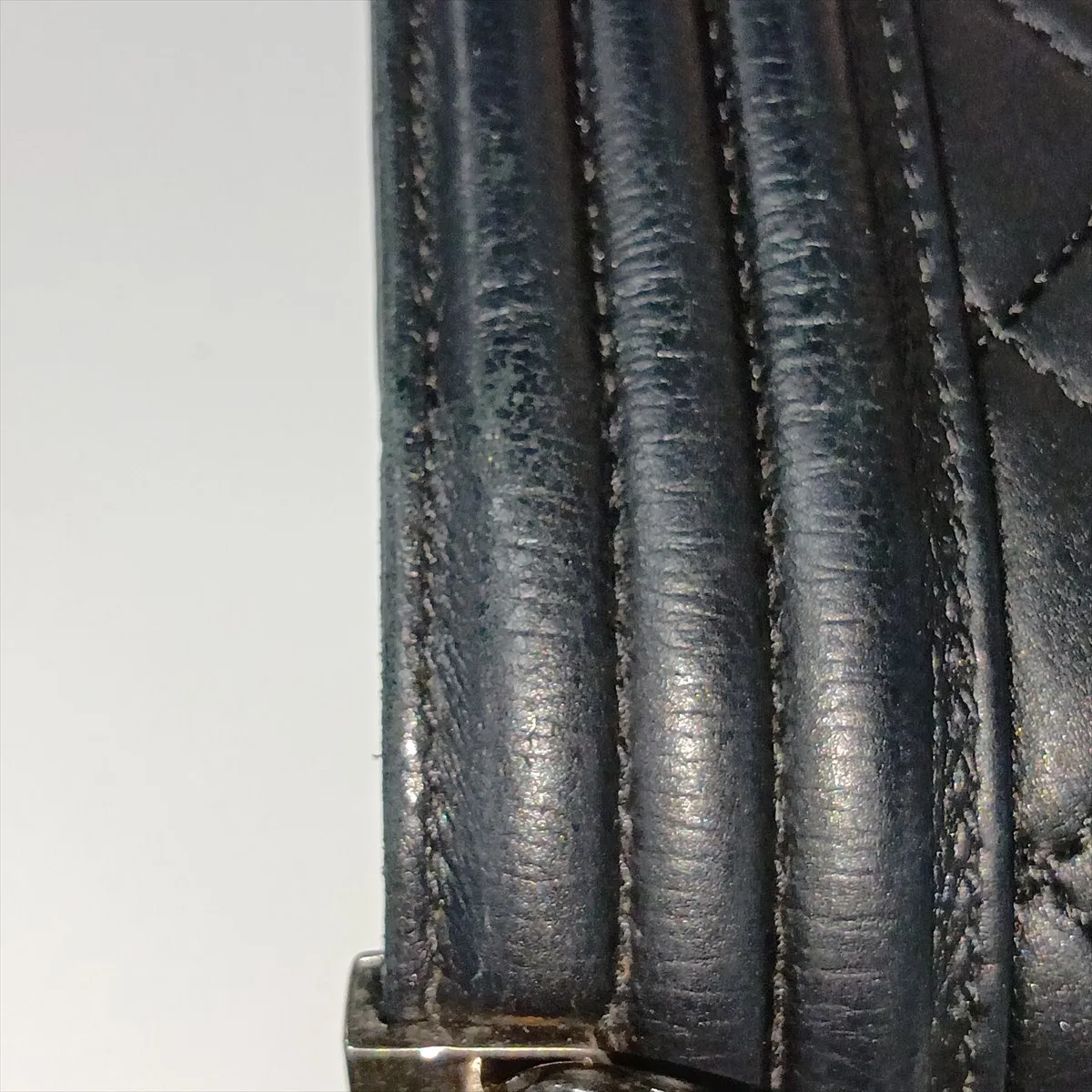 Boy Chanel 28 Large Lambskin Chain Shoulder Bag, Black with Gunmetal Hardware, 19670281, Serial Number 19-series, A92193 — view 14
