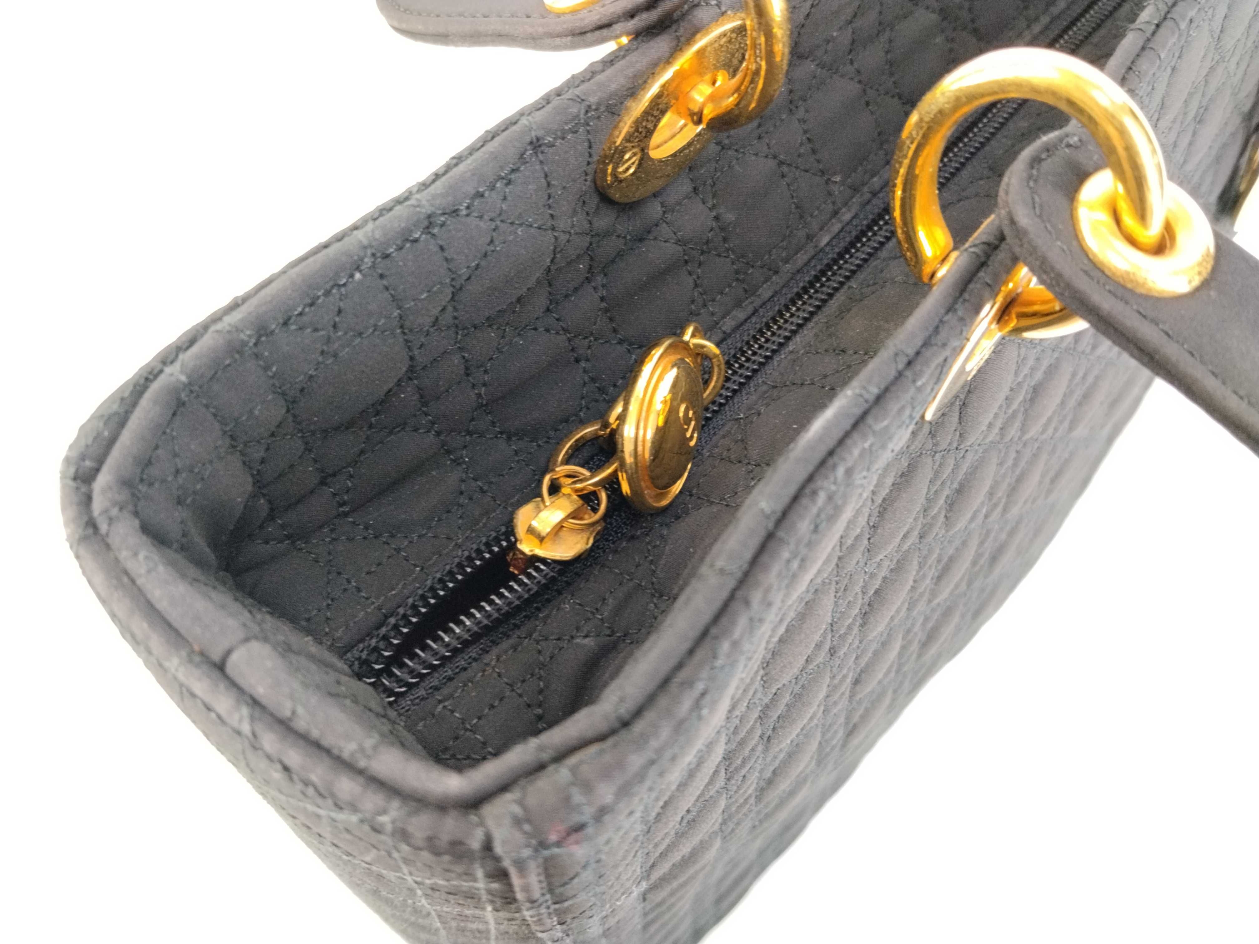 Lady Dior Cannage Nylon Handbag — view 9