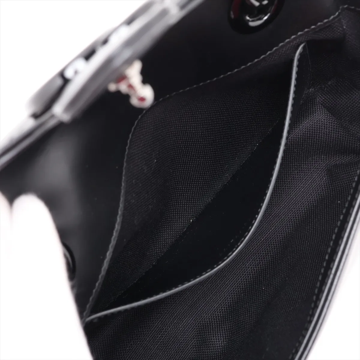 GG Marmont Leather Chain Shoulder Bag, Black, 446744 — view 8