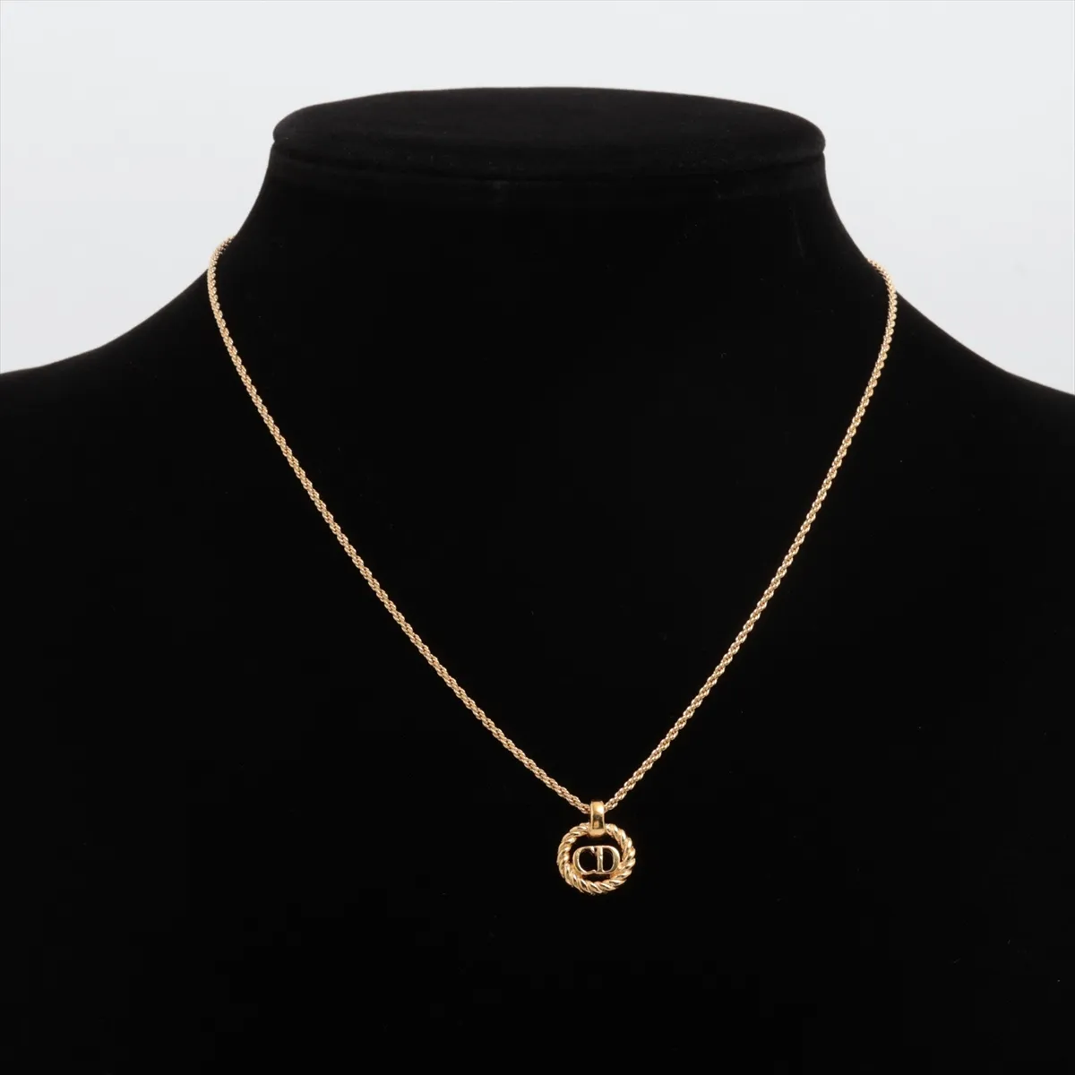 CD logo necklace, GP gold, — view 5
