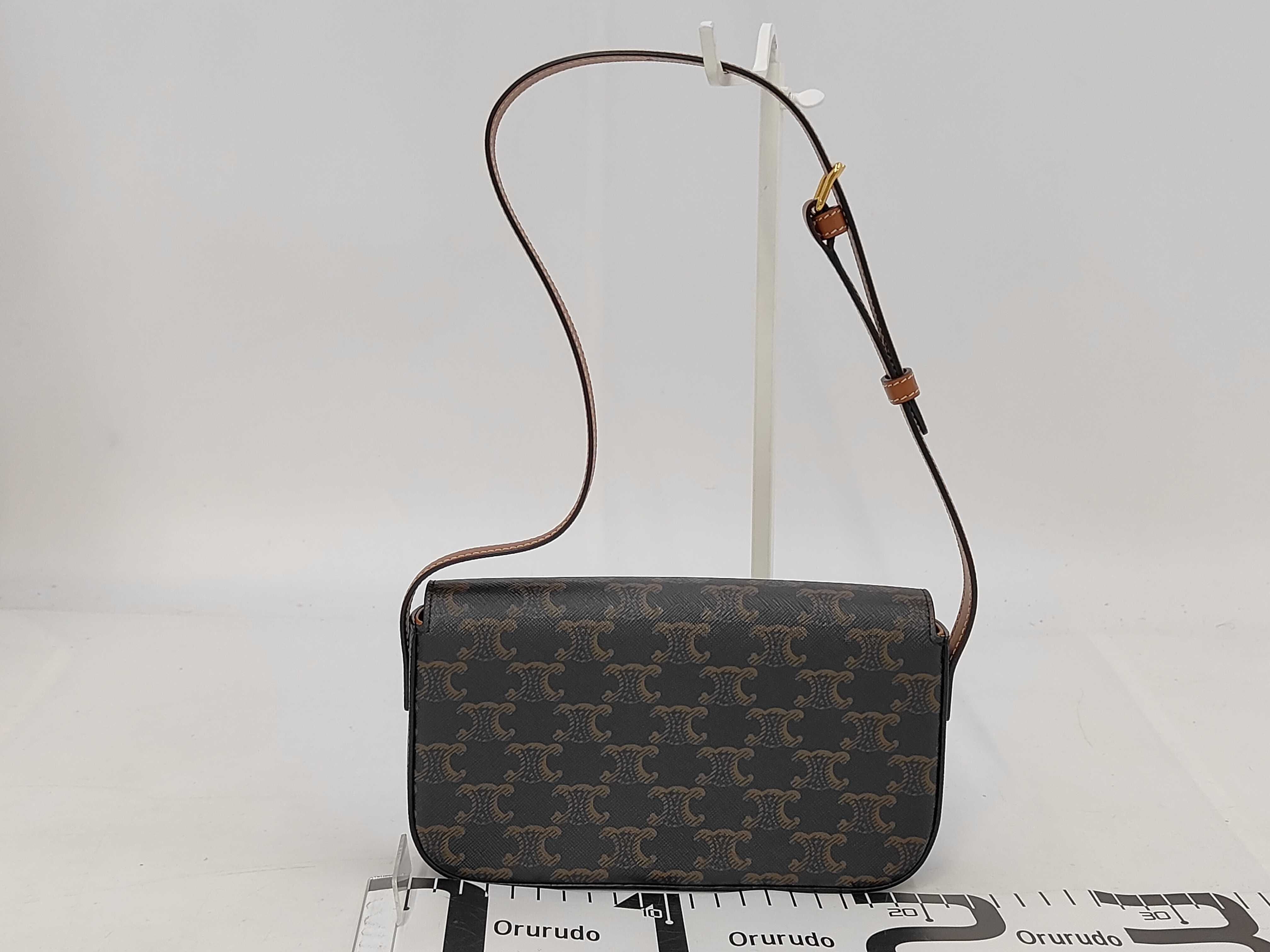 Triomphe Leather Shoulder Bag — view 2