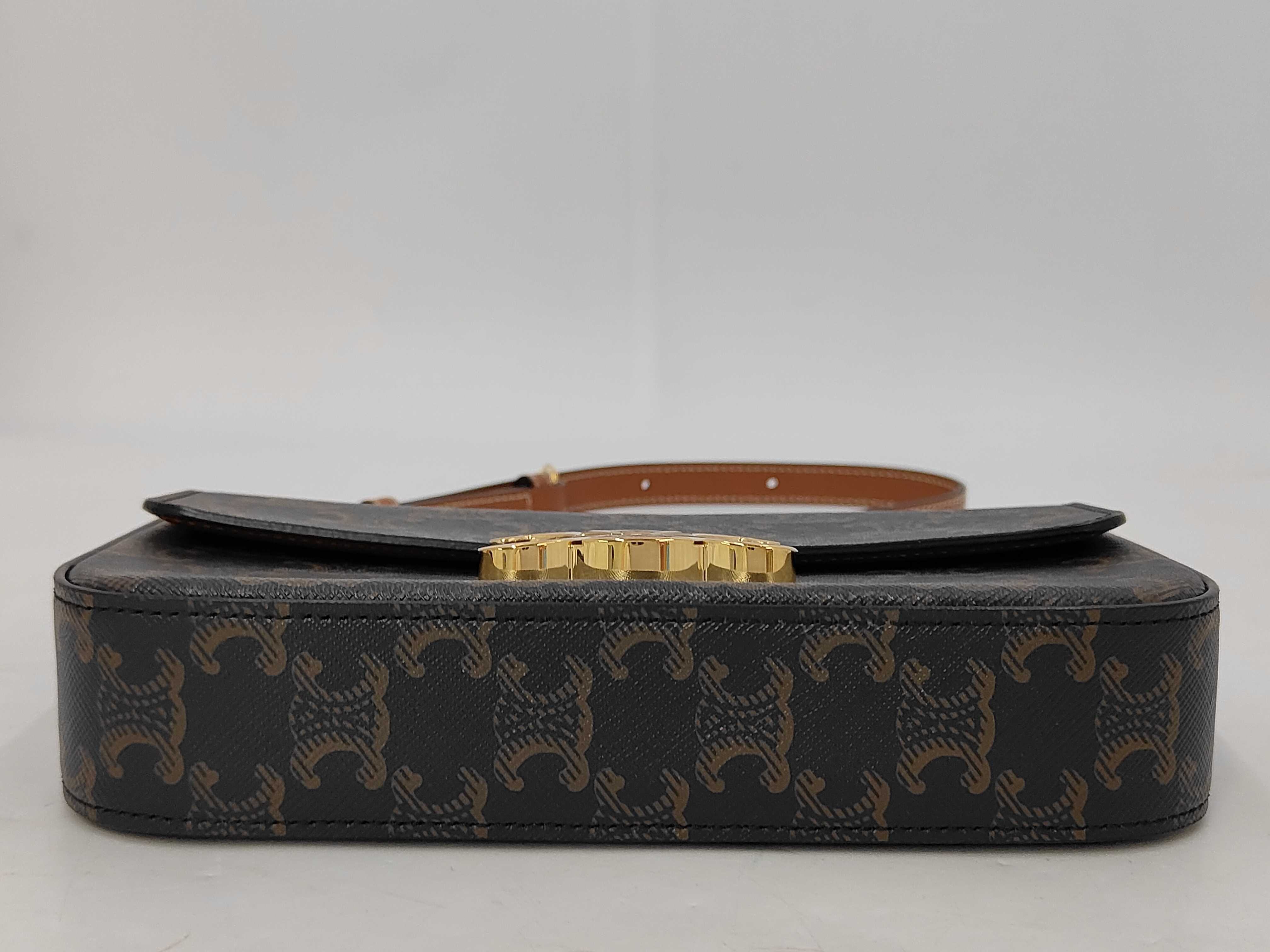Triomphe Leather Shoulder Bag — view 4