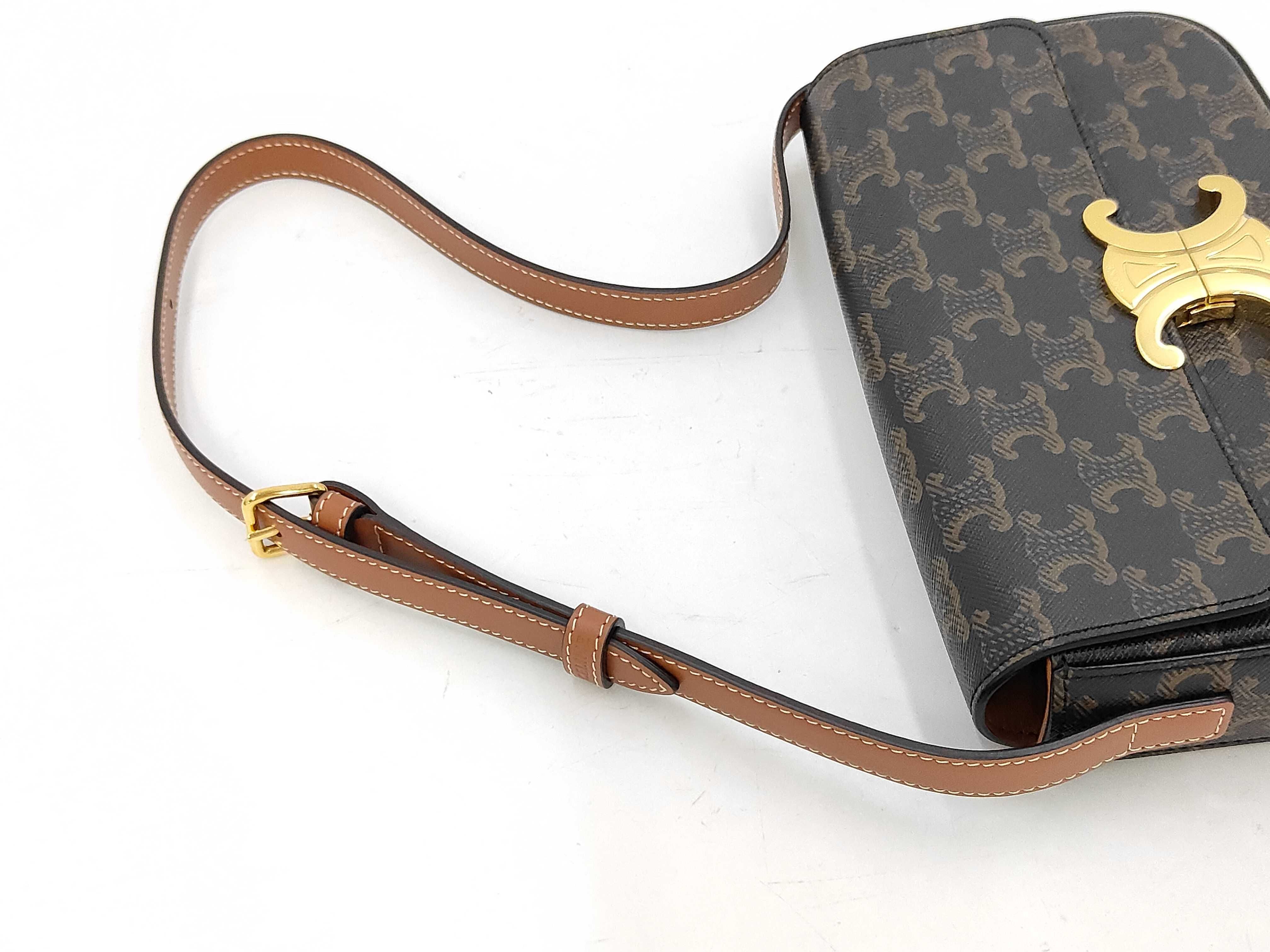 Triomphe Leather Shoulder Bag — view 5