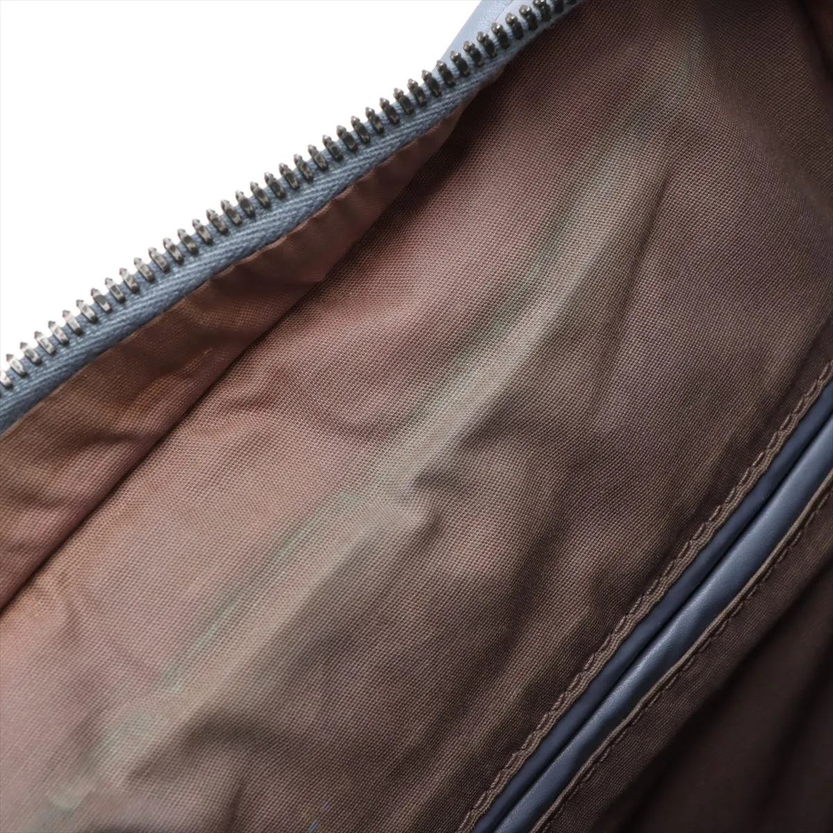 Intrecciato Leather Business Bag Blue — view 12