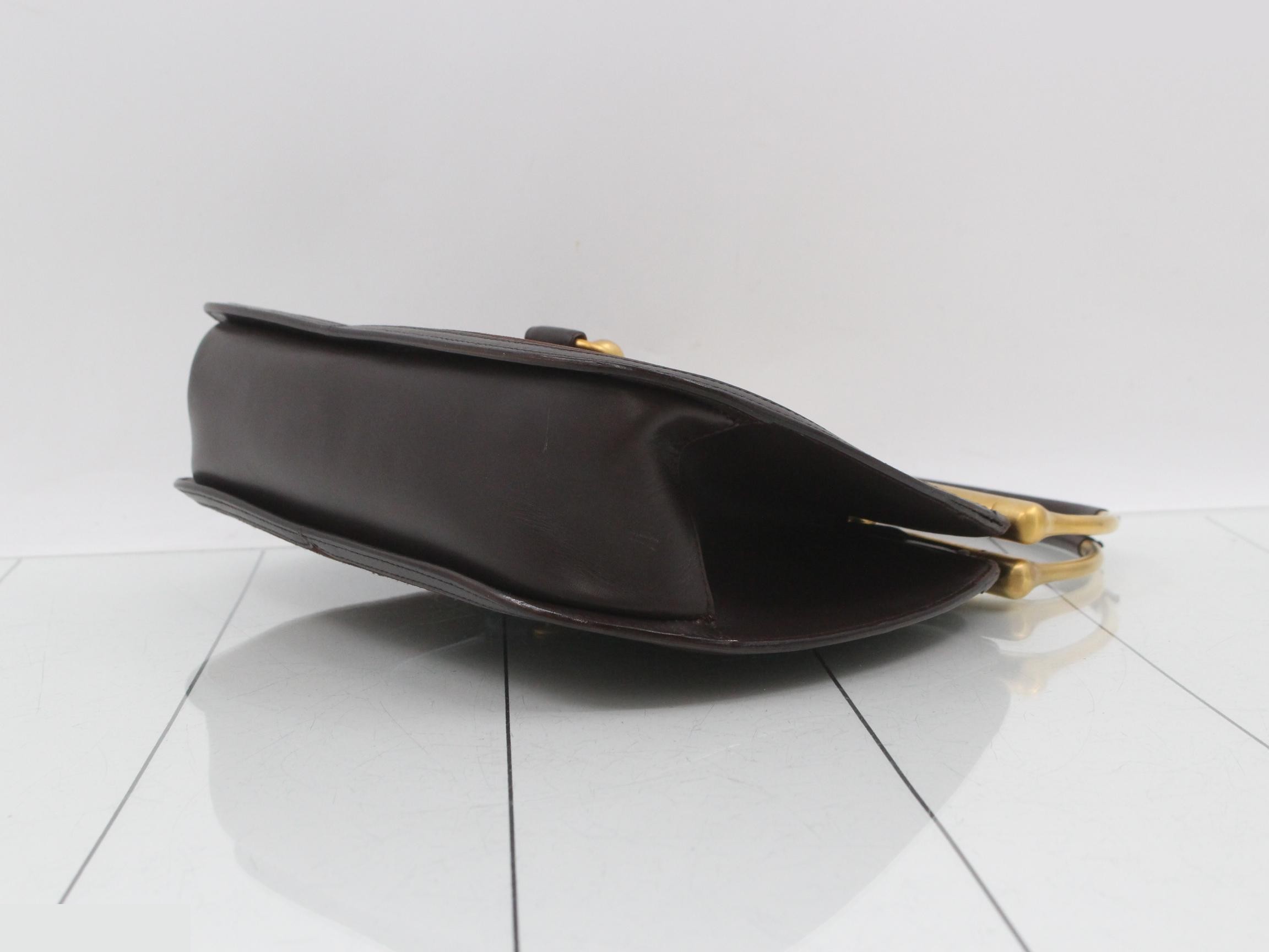 Horsebit Handbag 000-406 Suede x Leather Brown — view 6