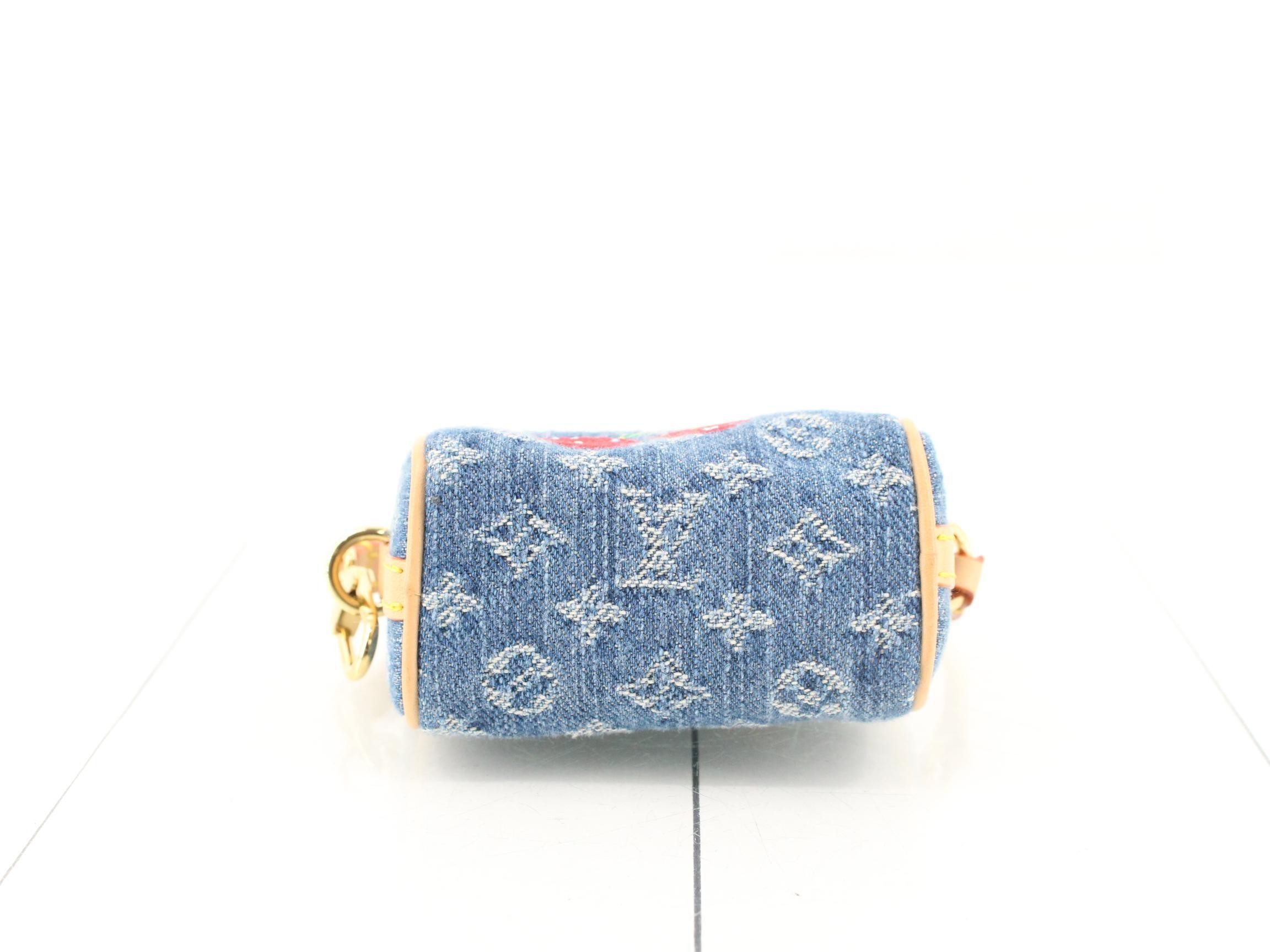 LV x Takashi Murakami 2-way Speedy Monogram Denim MO2535 (Unused) — view 3