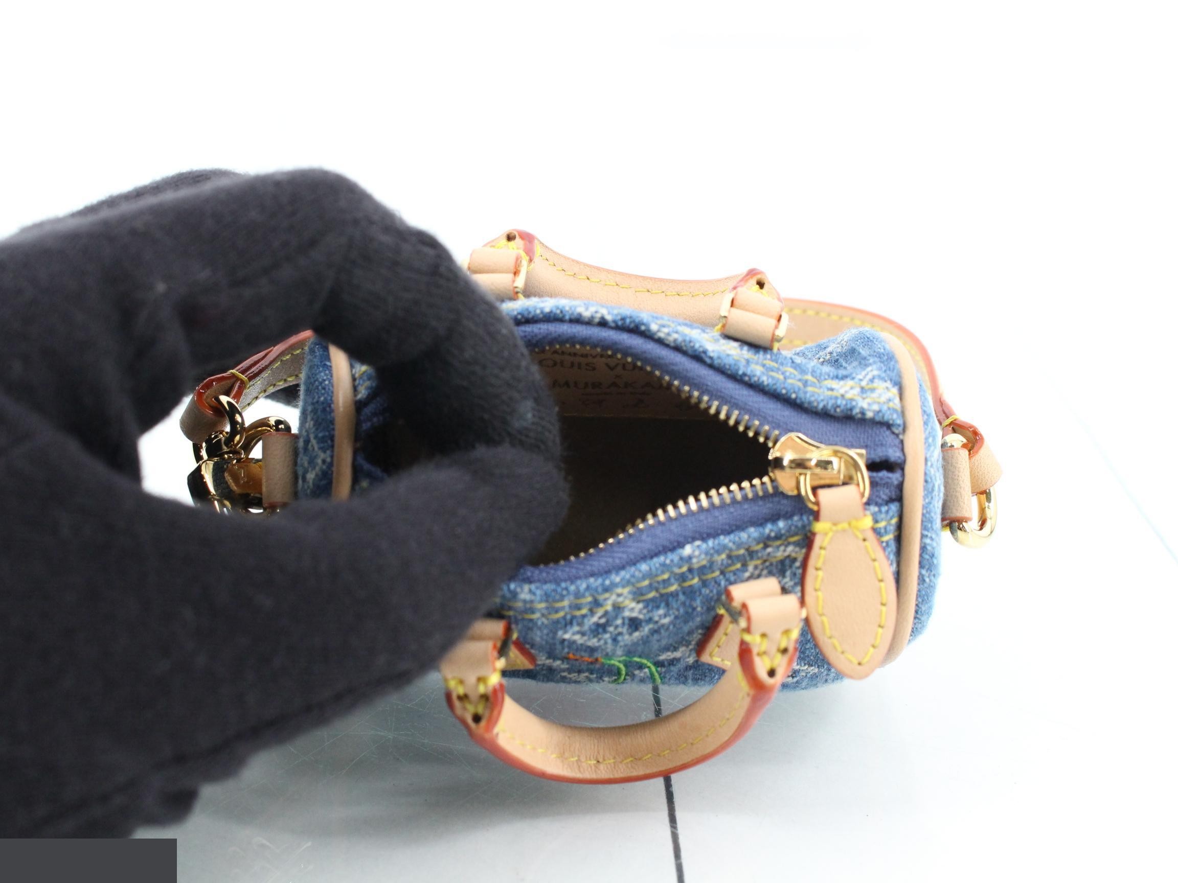 LV x Takashi Murakami 2-way Speedy Monogram Denim MO2535 (Unused) — view 4