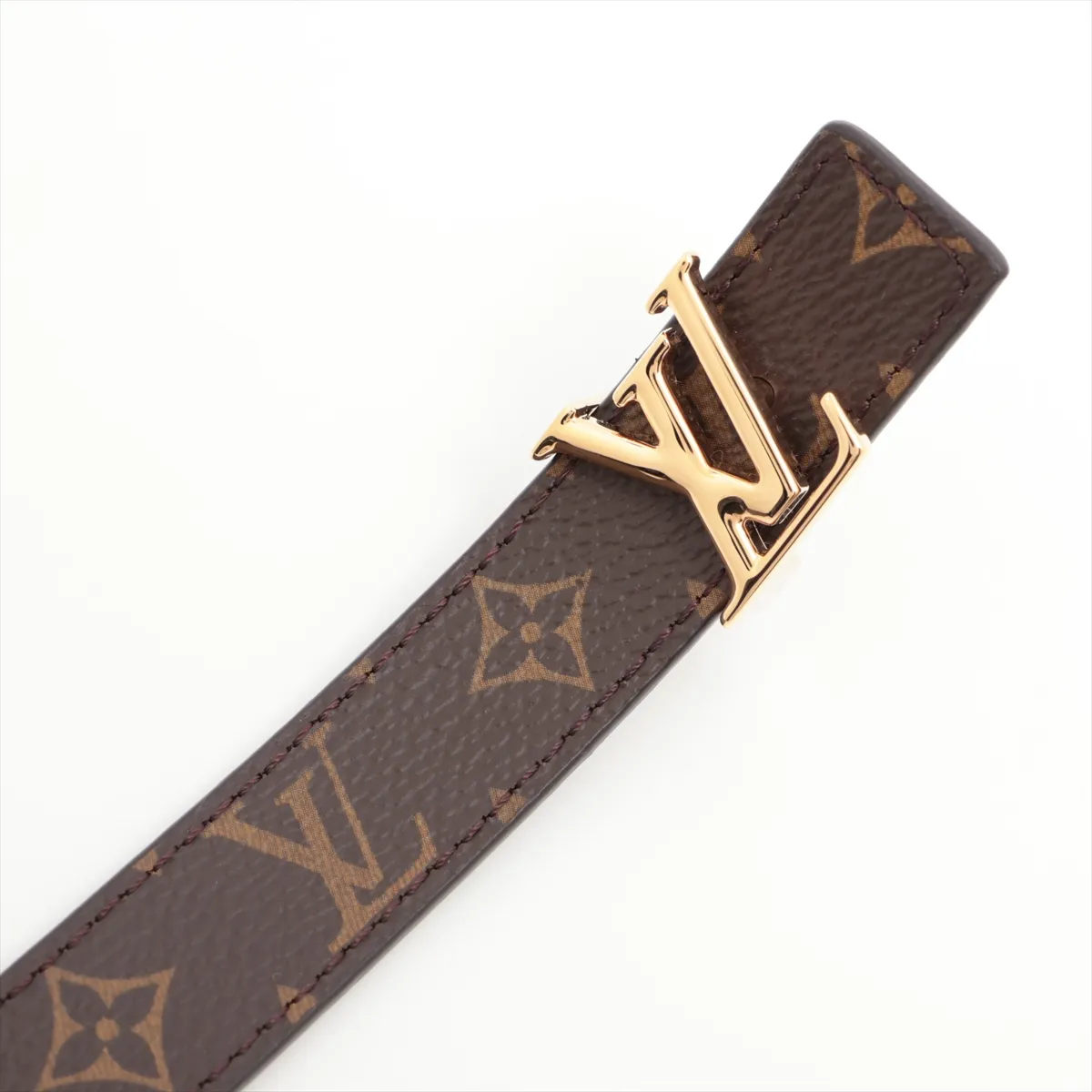 M0431 Ceinture LV Iconic AC3203 Belt, size 75, PVC x Leather, Black x Brown. Shows signs of wear: — view 2