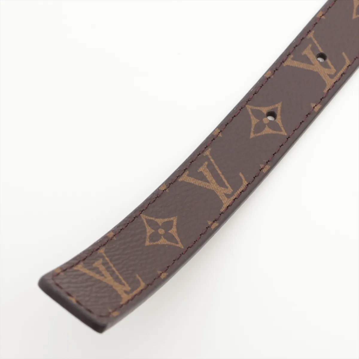 M0431 Ceinture LV Iconic AC3203 Belt, size 75, PVC x Leather, Black x Brown. Shows signs of wear: — view 3