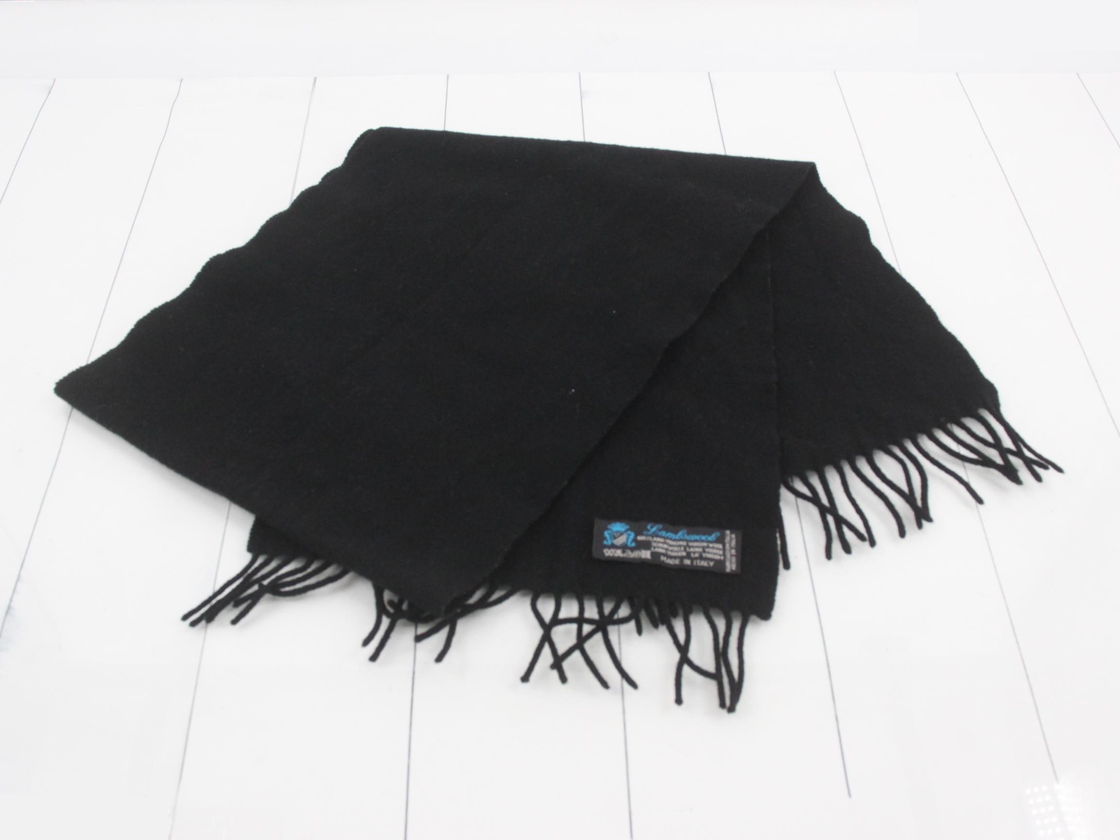Wool scarf, black — view 3