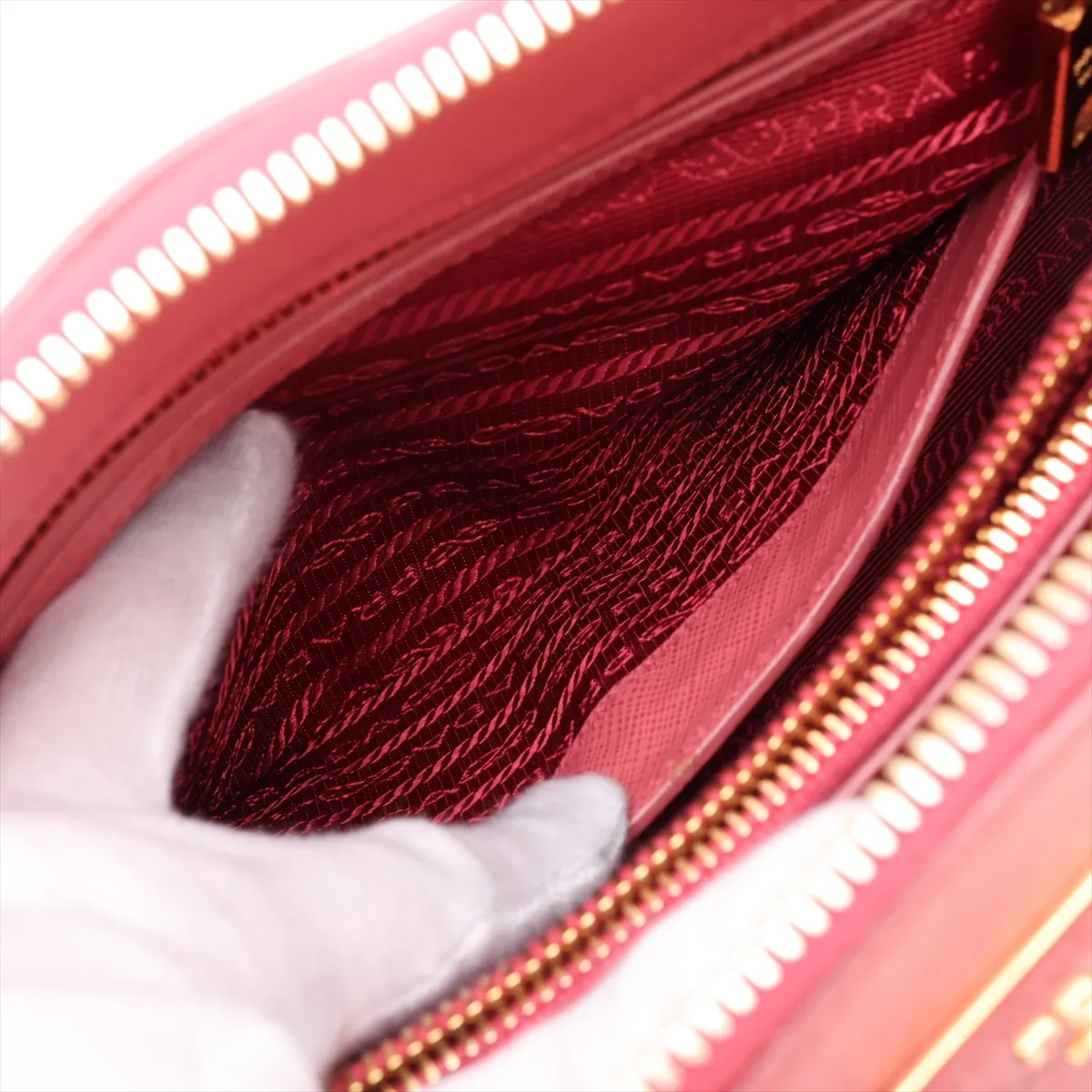 Saffiano Lux BL0837 Leather 2-Way Handbag Pink — view 13