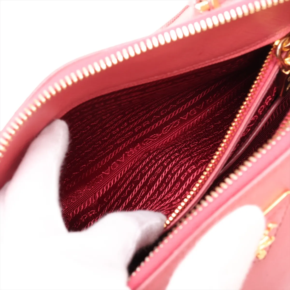 Saffiano Lux BL0837 Leather 2-Way Handbag Pink — view 14