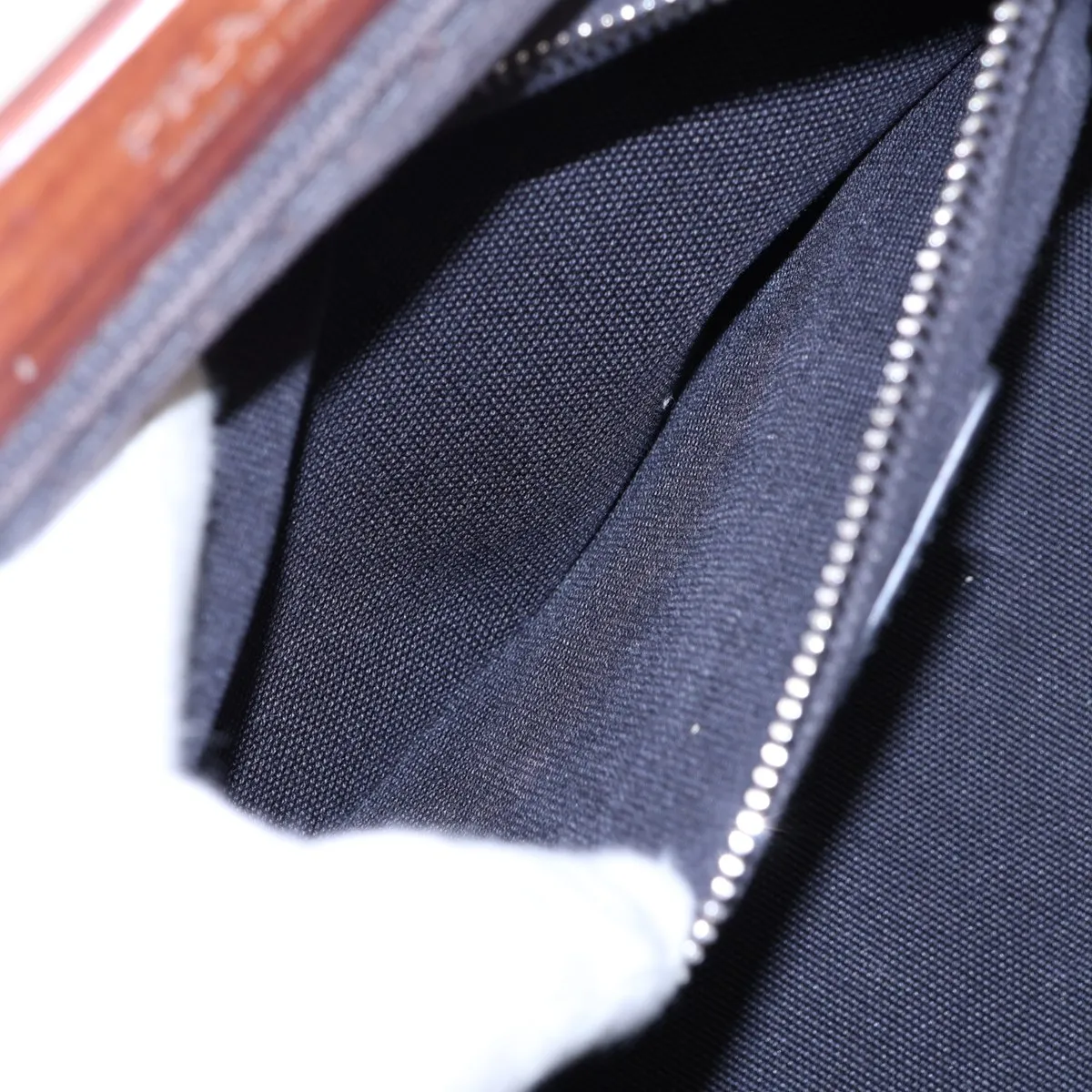Canapa Canvas x Wood 2-Way Handbag, Black — view 9