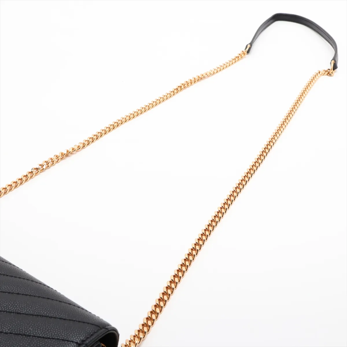 Cassandra Leather Chain Wallet, Black, 742920 — view 5