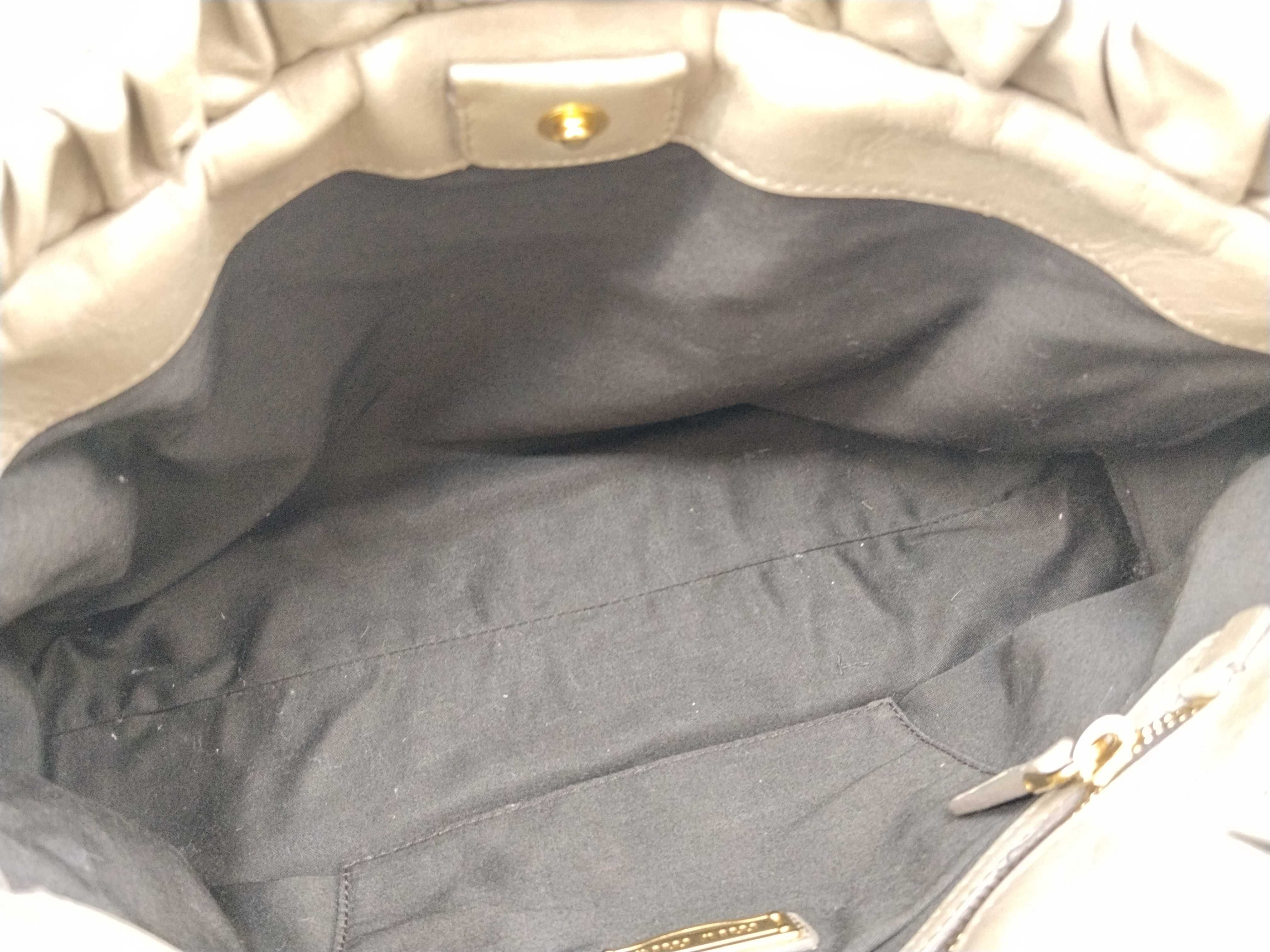 Leather 2-Way Handbag, Beige, RT0383 (Handbag) — view 11