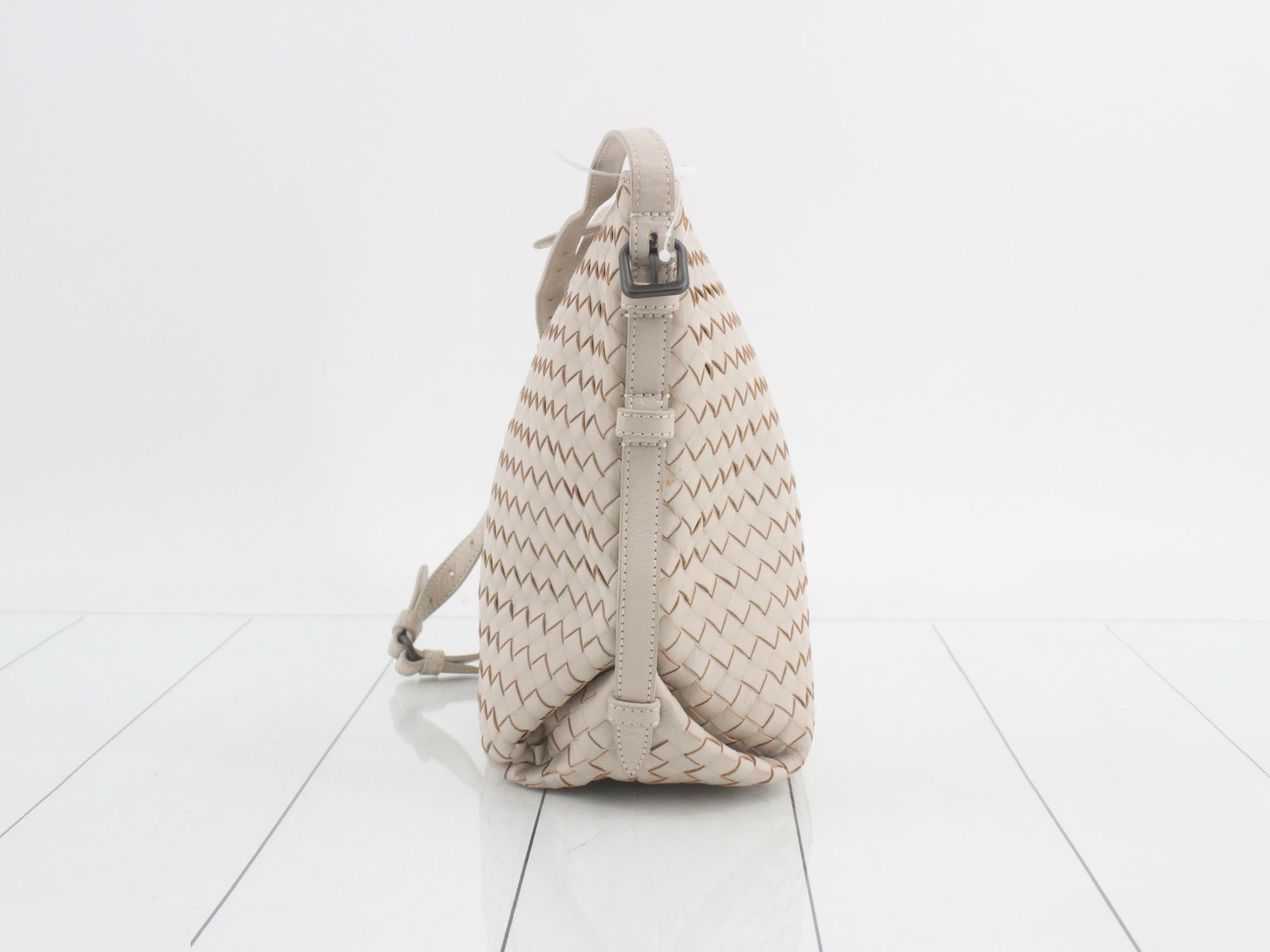 Shoulder bag, beige, leather — view 3
