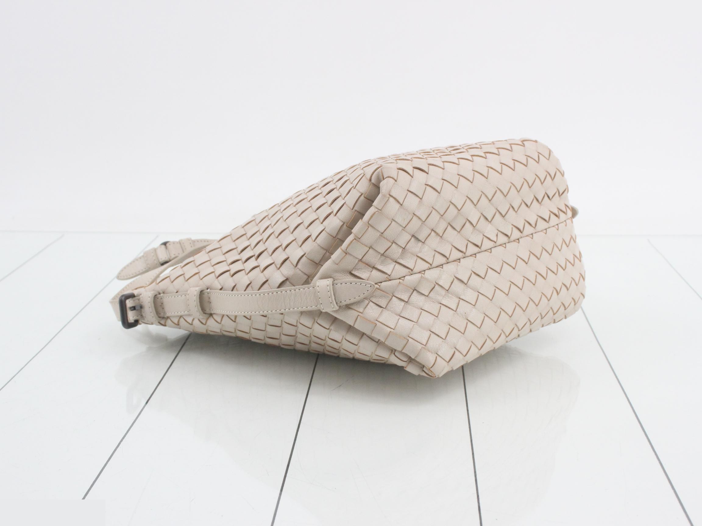 Shoulder bag, beige, leather — view 5