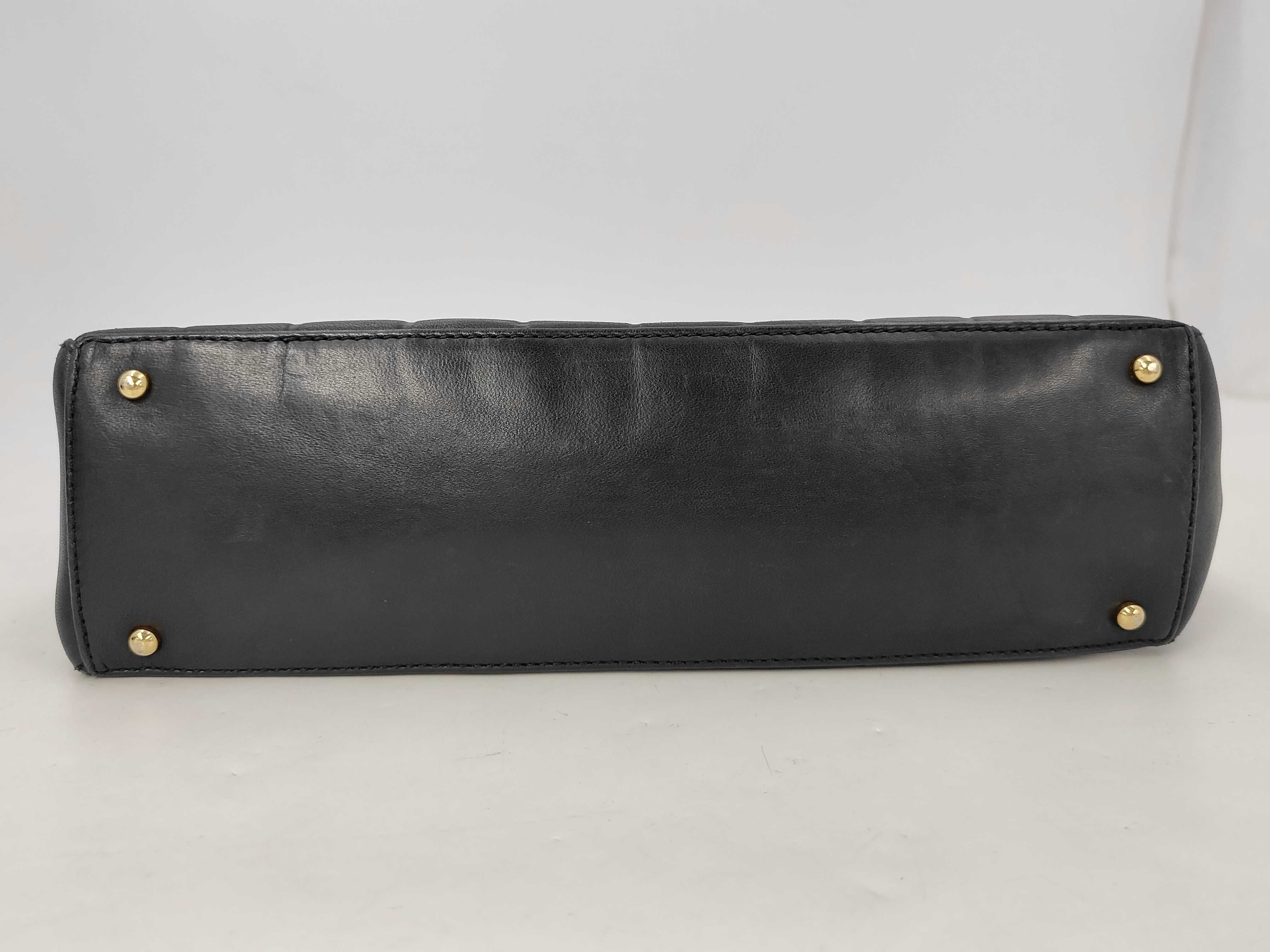 7205109 Shoulder Bag, Chocolate Bar Coco Mark, Leather, Black Shoulder Bag — view 4