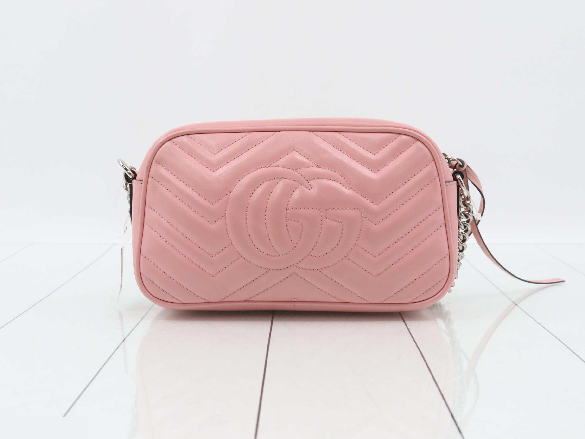 Marmont Quilted Shoulder Bag, Pink, 447632 — view 2