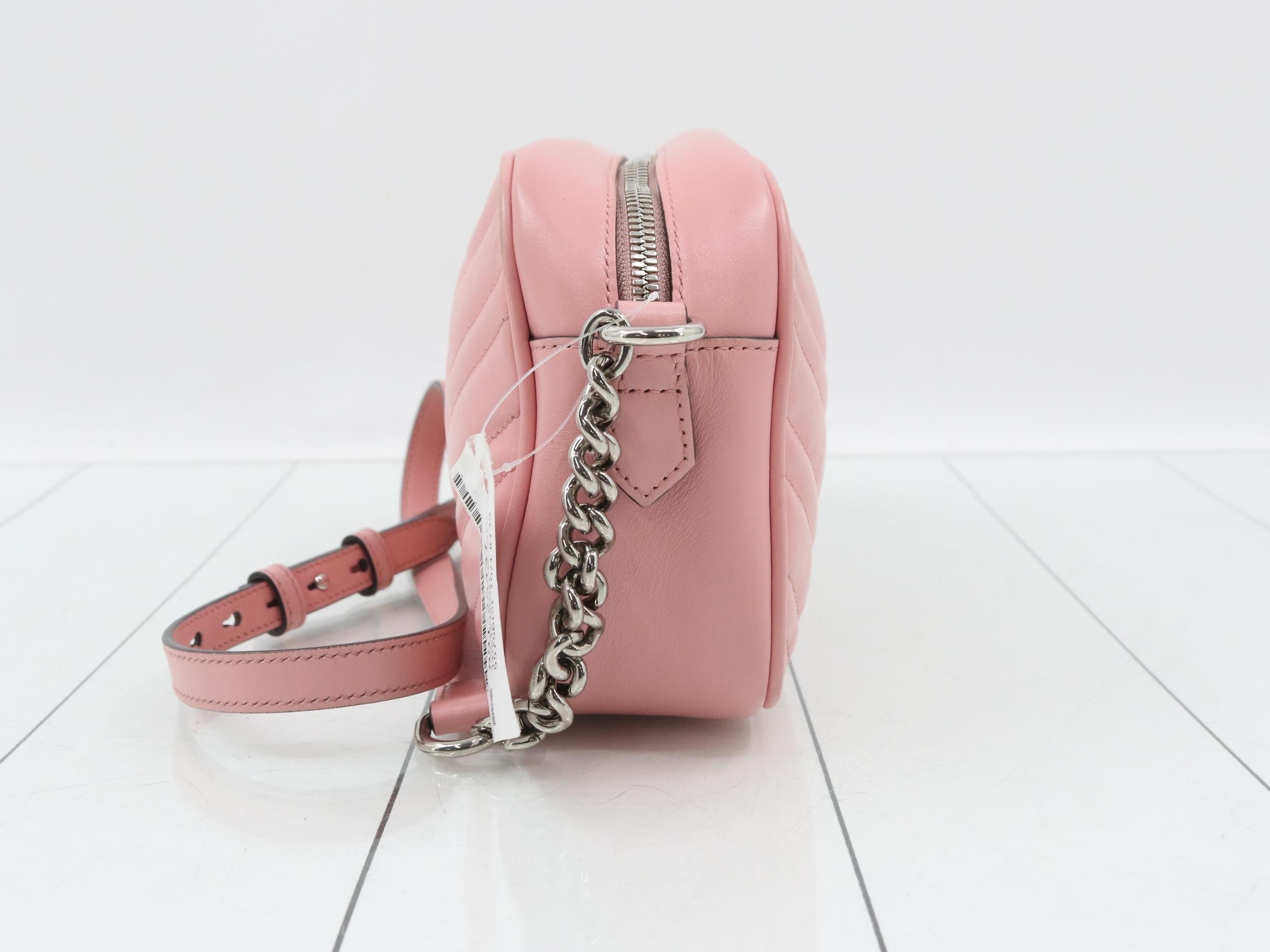 Marmont Quilted Shoulder Bag, Pink, 447632 — view 3