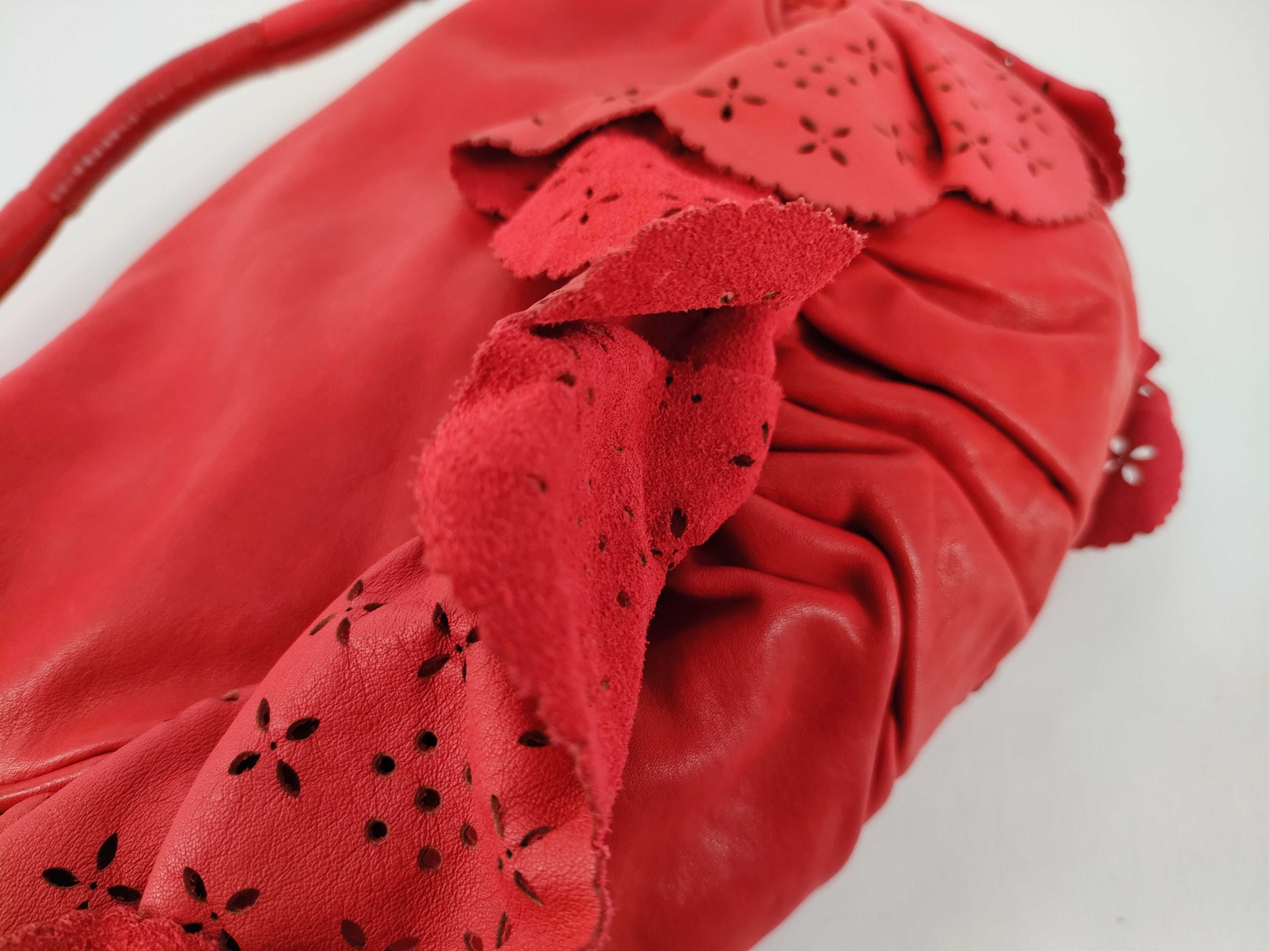 Galliano Era Gypsy Lambskin Frill Logo Charm Perforated Hobo One-Shoulder Bag with Guarantee Card and Dust Bag — view 14
