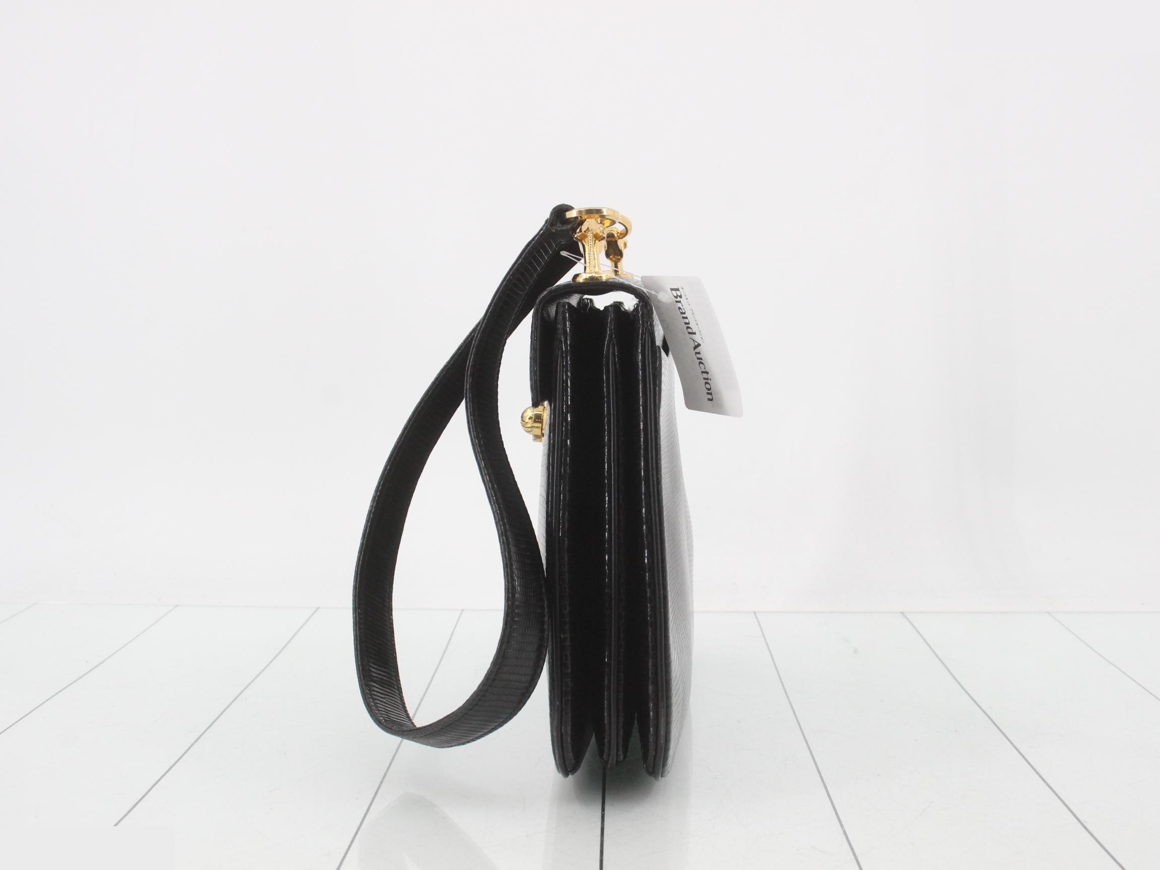 Lizard leather, Futaba hardware, black — view 3