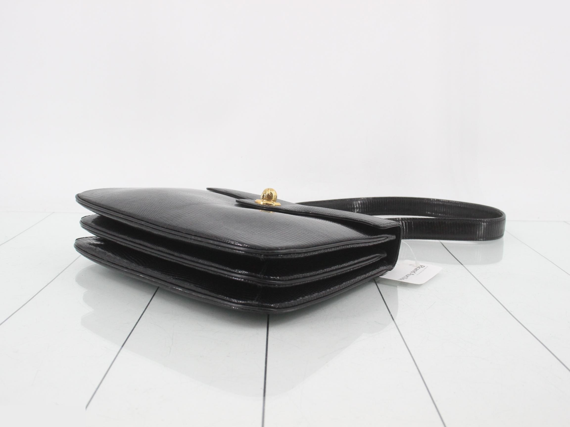 Lizard leather, Futaba hardware, black — view 6