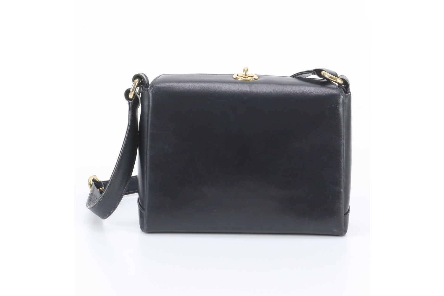 Turnlock Leather Shoulder Bag (Crossbody) — view 3