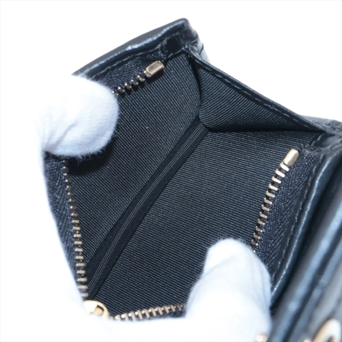 GG Marmont 466492 Leather Compact Wallet, Black — view 5