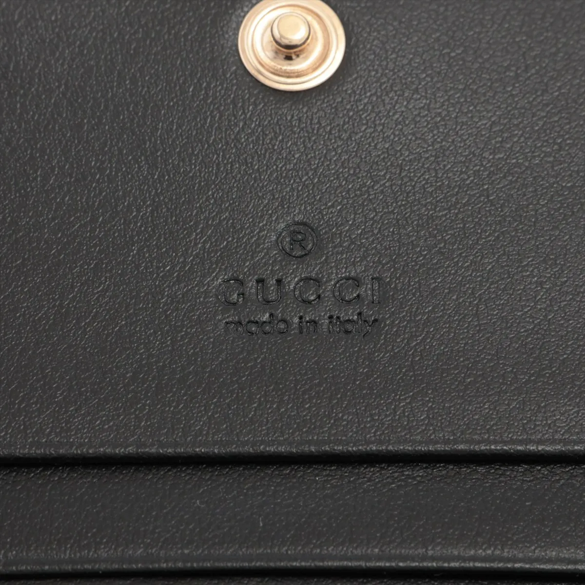 GG Marmont 466492 Leather Compact Wallet, Black — view 6