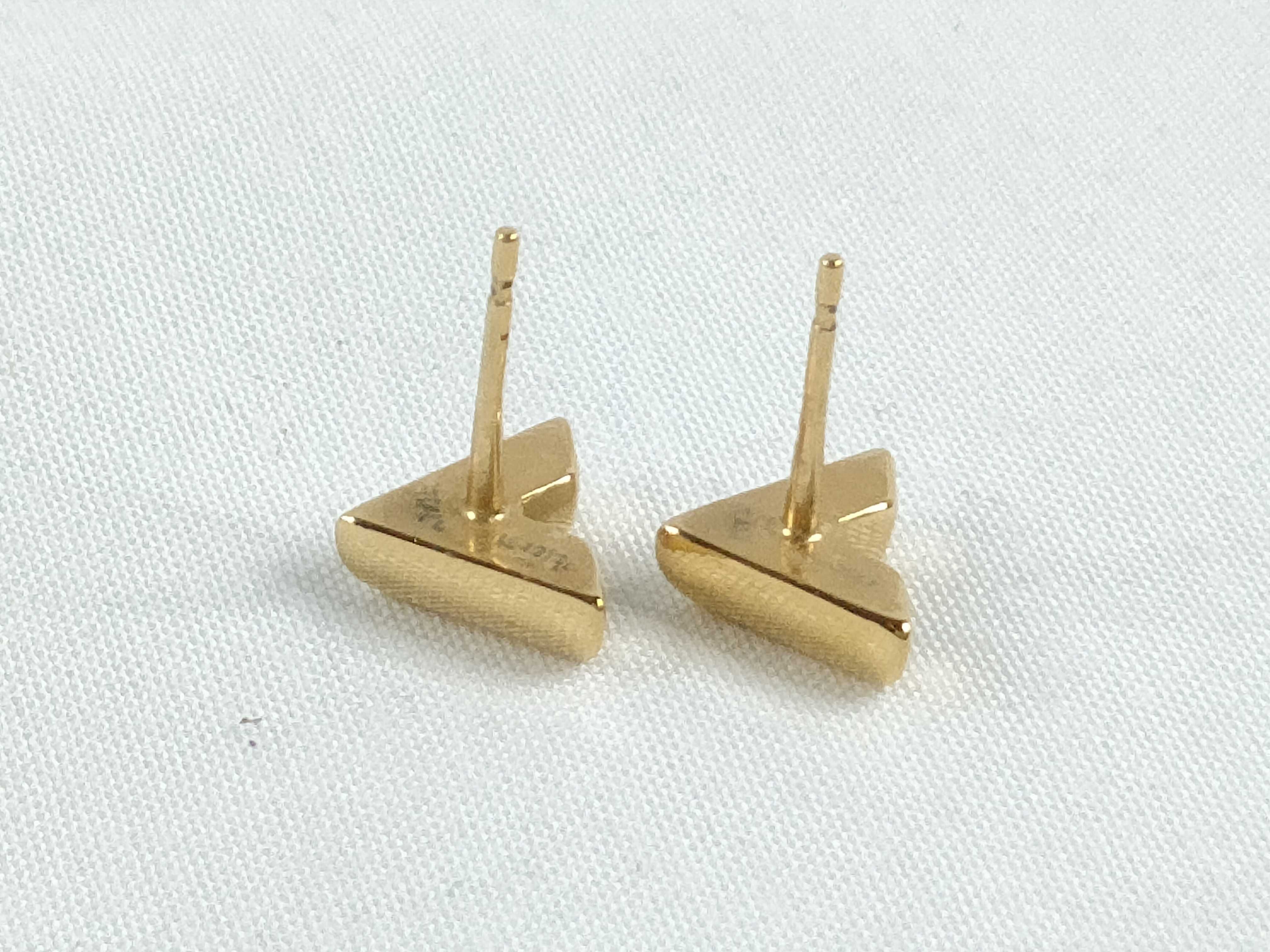 M68153 Brass Earrings - Essential V Earrings — view 3