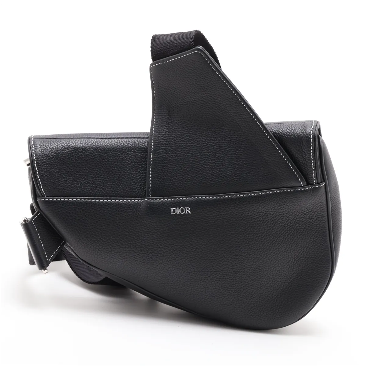 Saddle Bag Leather Body Bag Black — view 2