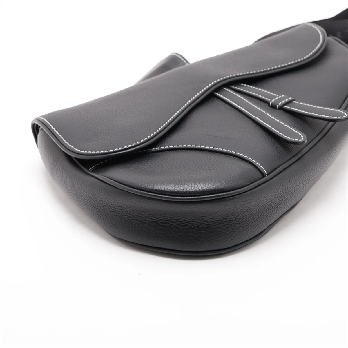 Saddle Bag Leather Body Bag Black — view 4