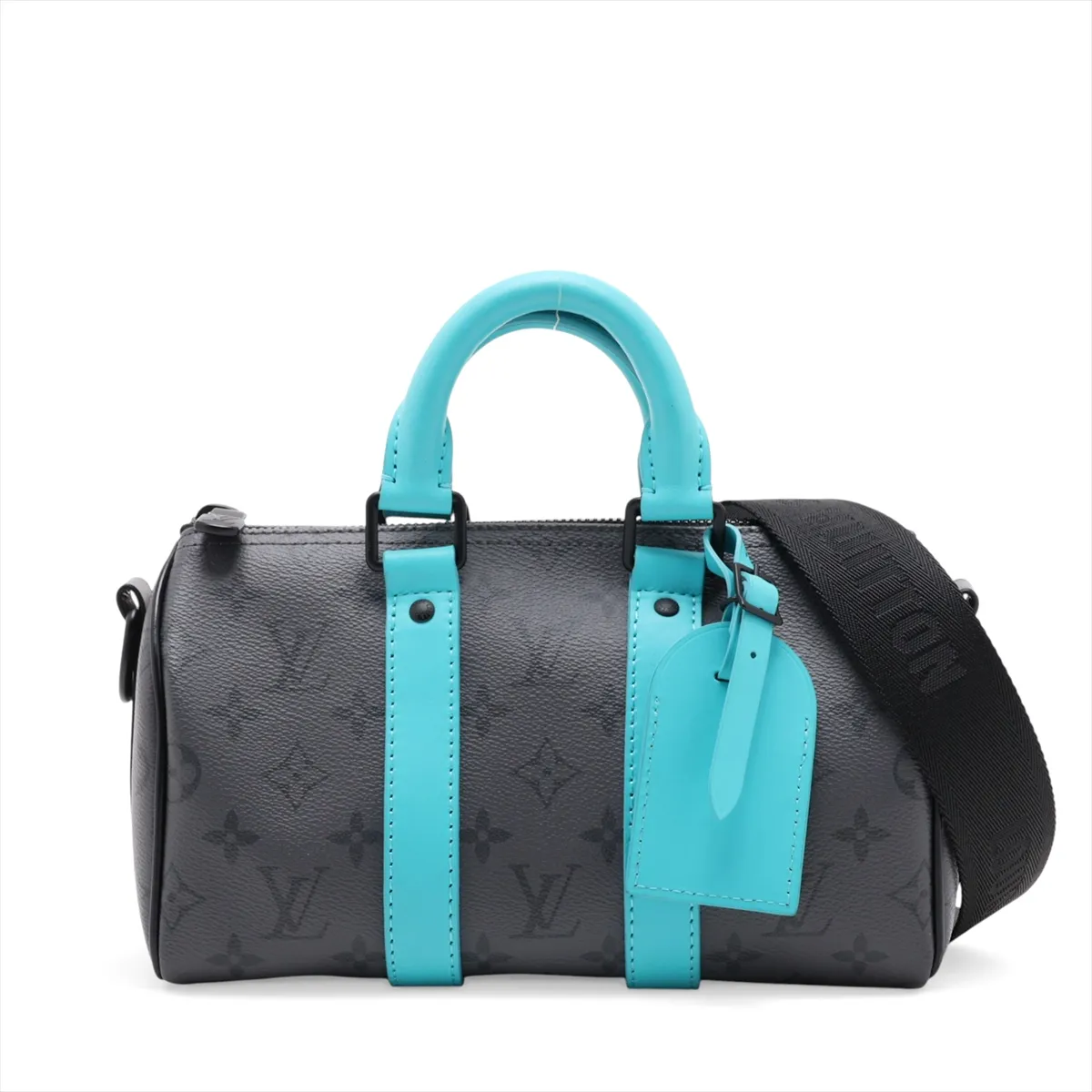 Monogram Eclipse Reverse Keepall Bandoulière 25 M11645 Gray x Blue