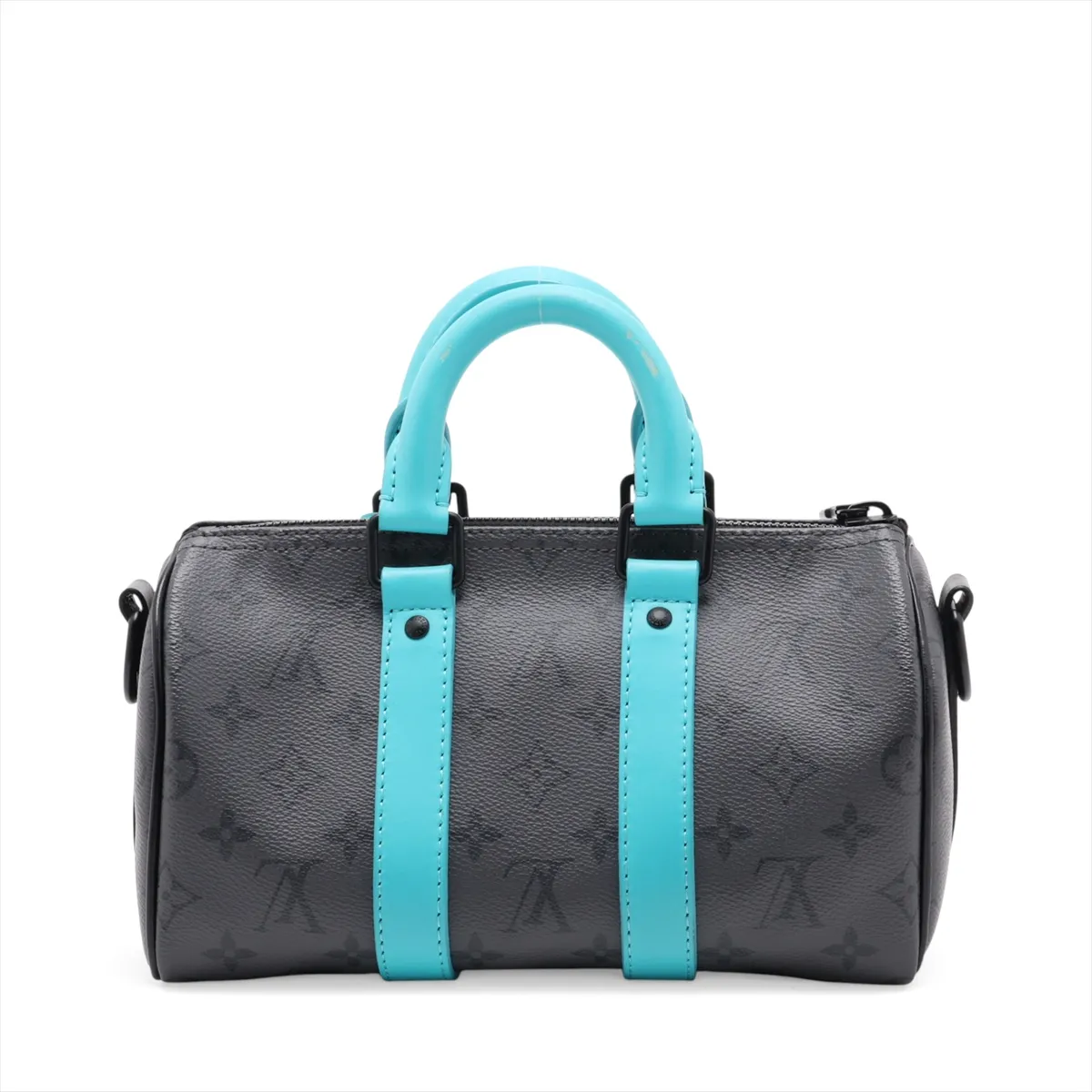 Monogram Eclipse Reverse Keepall Bandoulière 25 M11645 Gray x Blue — view 2