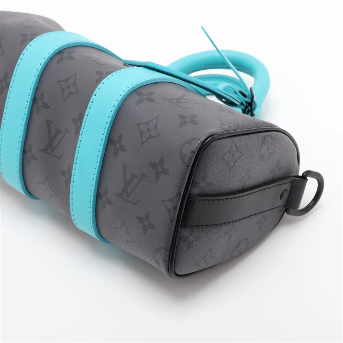 Monogram Eclipse Reverse Keepall Bandoulière 25 M11645 Gray x Blue — view 3