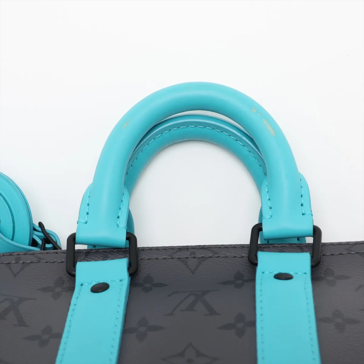 Monogram Eclipse Reverse Keepall Bandoulière 25 M11645 Gray x Blue — view 6